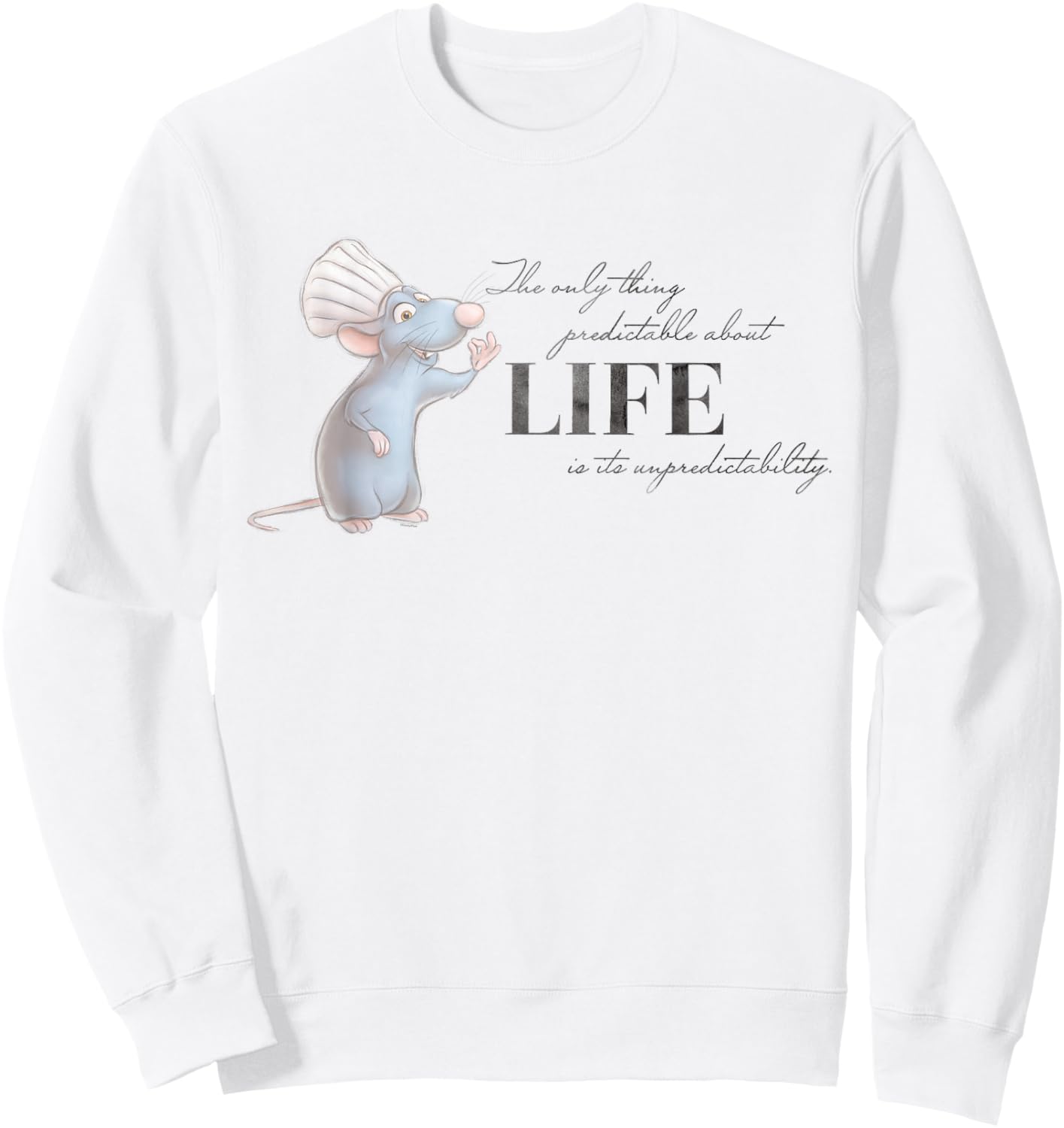 Disney 100 and Pixar's Ratatouille Remy Unpredictable Life Small Sweatshirt - Sweatshirt | White
