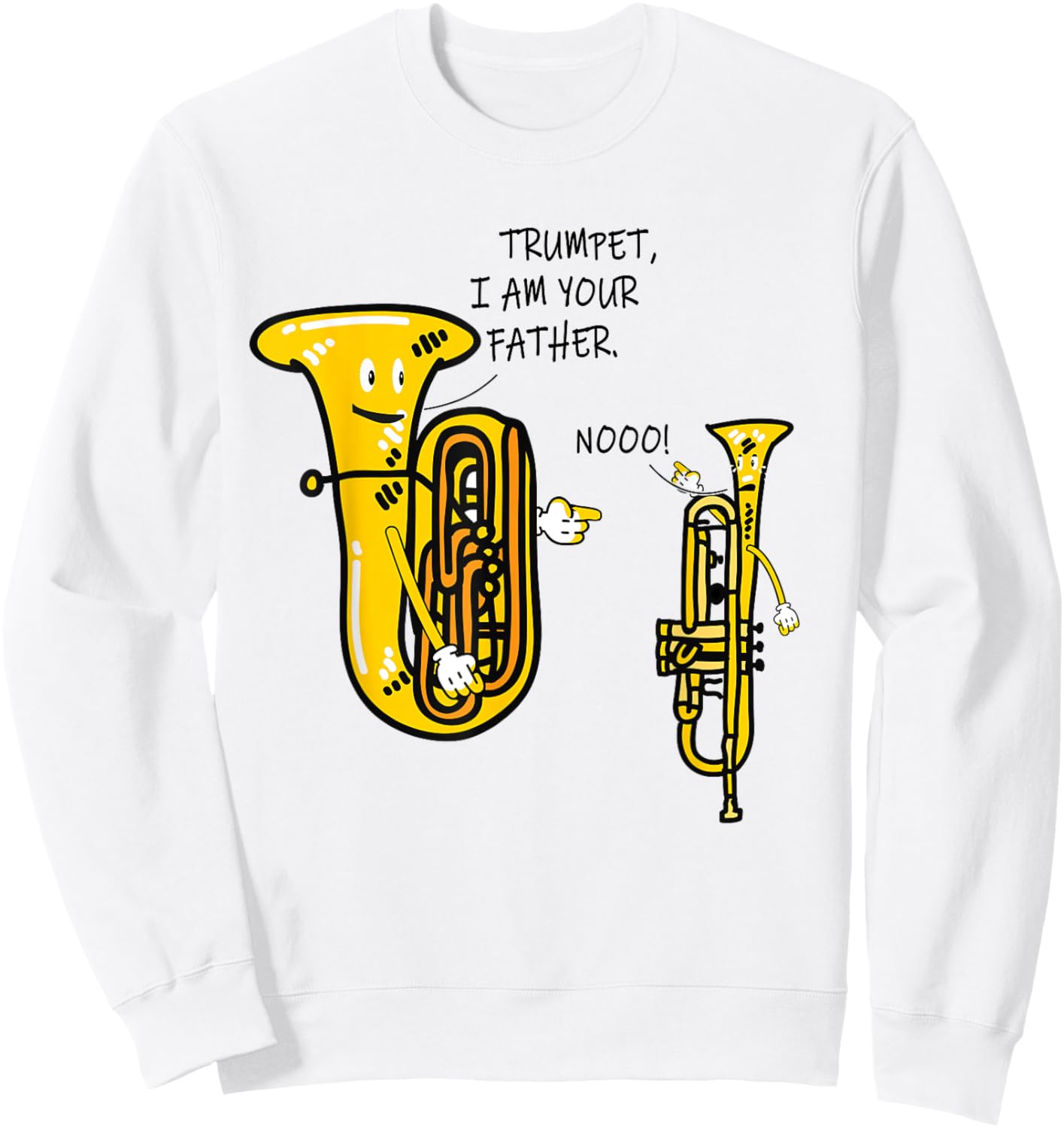 brass horn marching band - Euphonium - Funny brass orchestra Sweatshirt - Sweatshirt | White