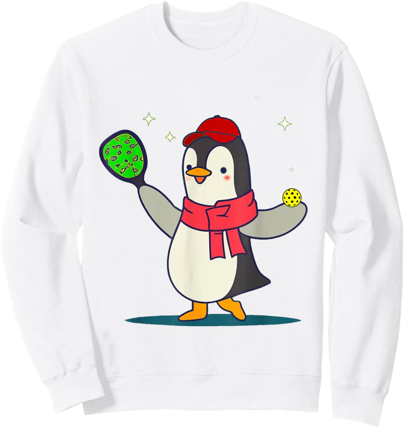 Smileteessports Funny Penguin Playing Pickleball Sports Sweatshirt - Sweatshirt | White