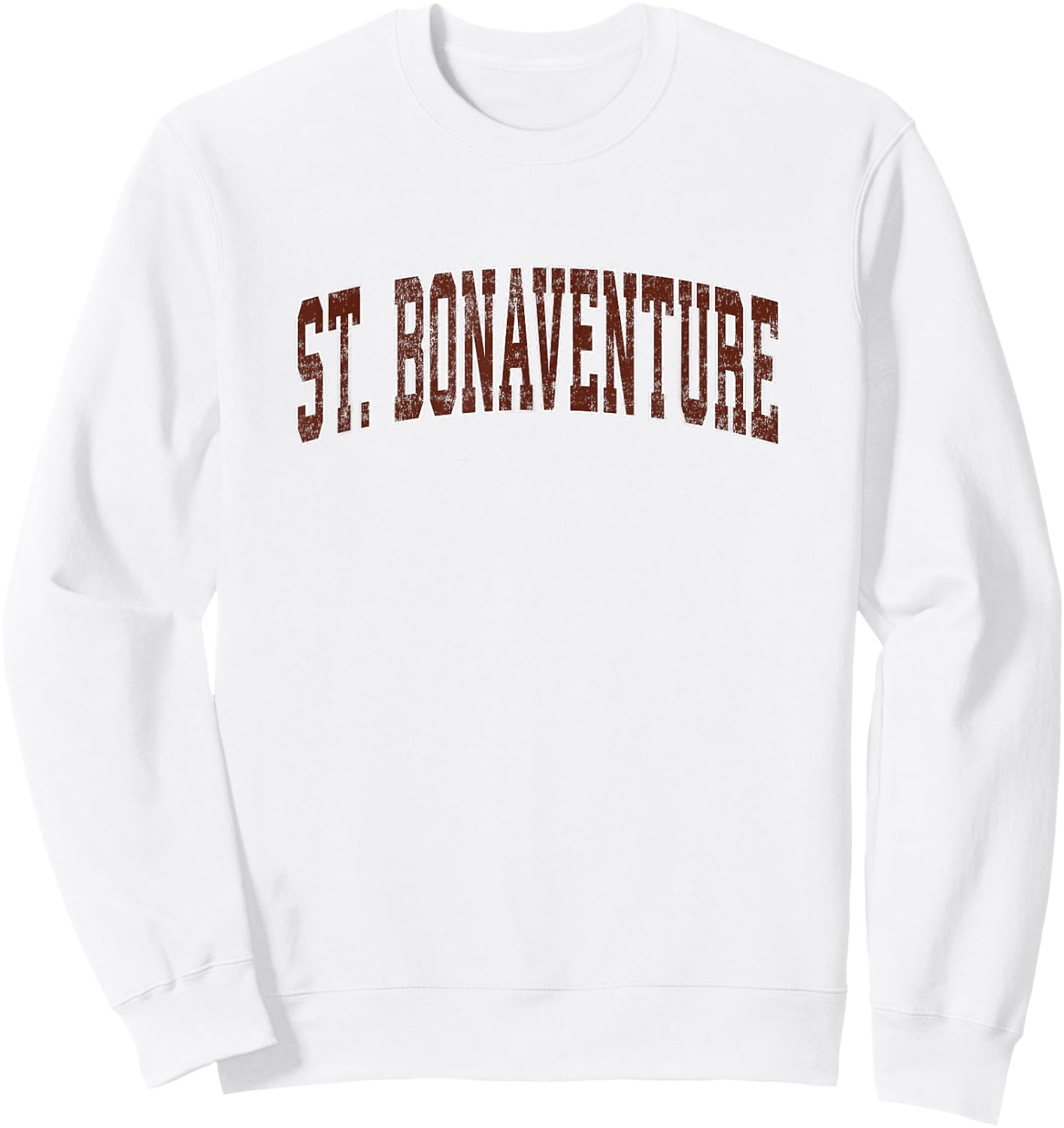 St. Bonaventure New York NY Vintage Athletic Sports Sweatshirt - Sweatshirt | White