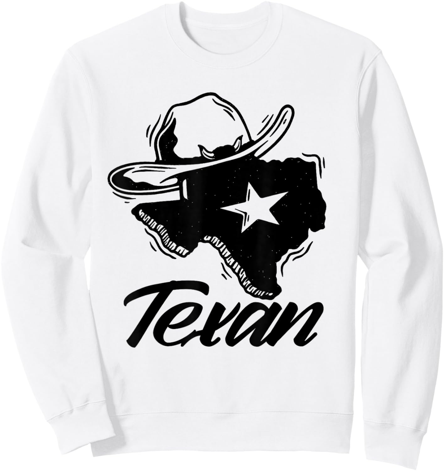 Texan Texas Patriotic Pride Sweatshirt - Sweatshirt | White