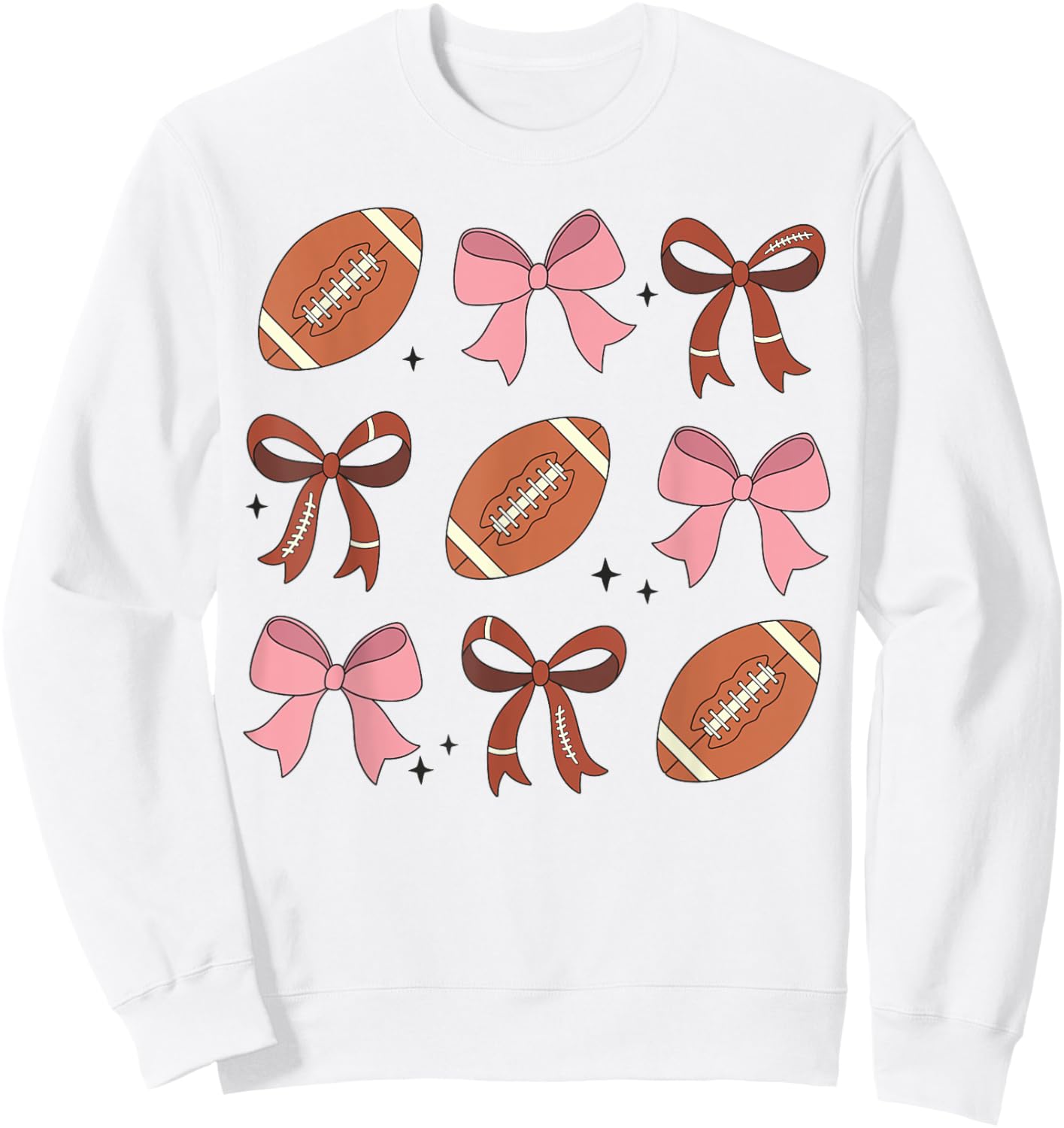 Vintage Football Coquette Pink Girls Sport Sweatshirt - Sweatshirt | White