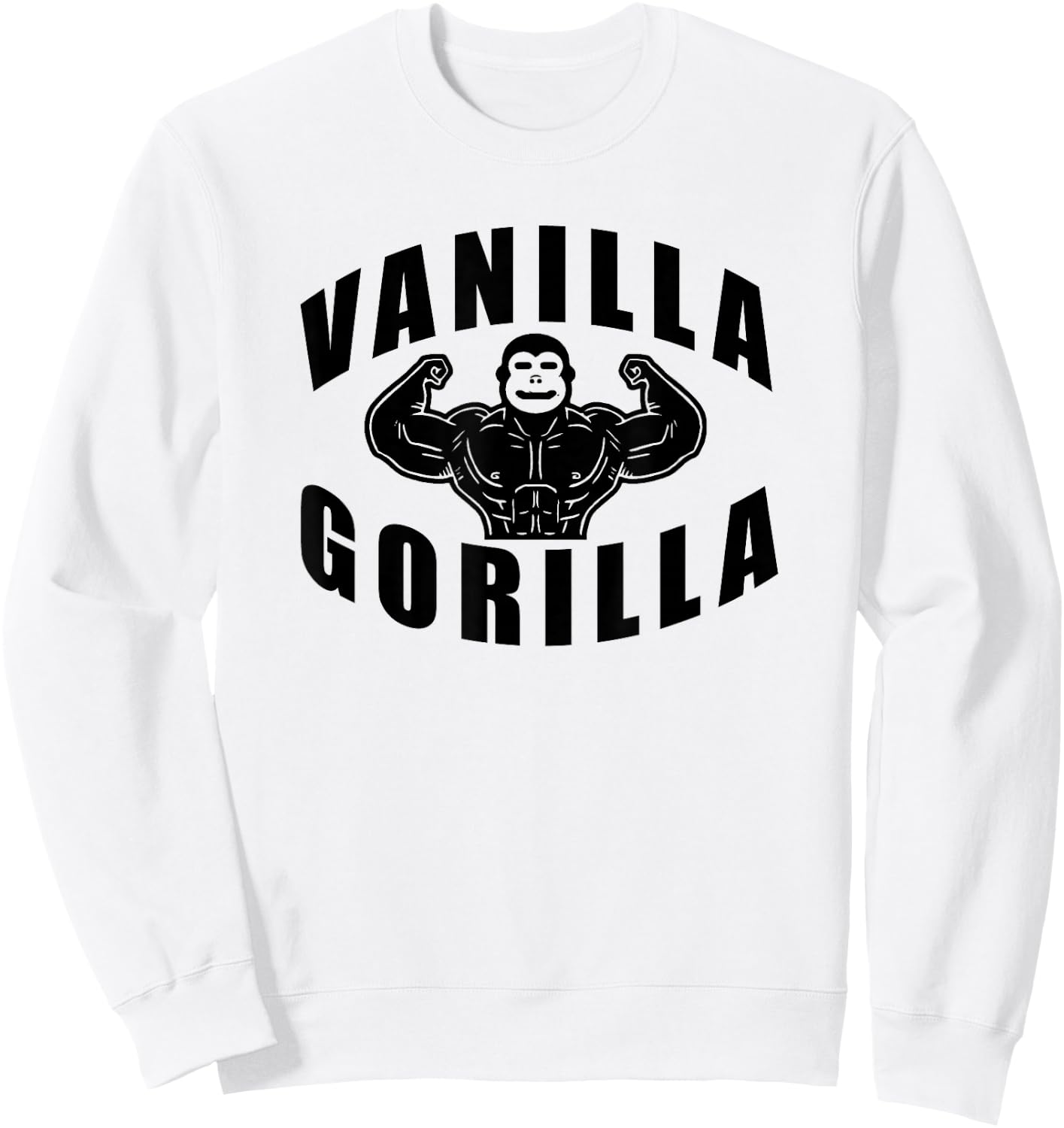 Vanilla Gorilla Muscle Sweatshirt - Sweatshirt | White