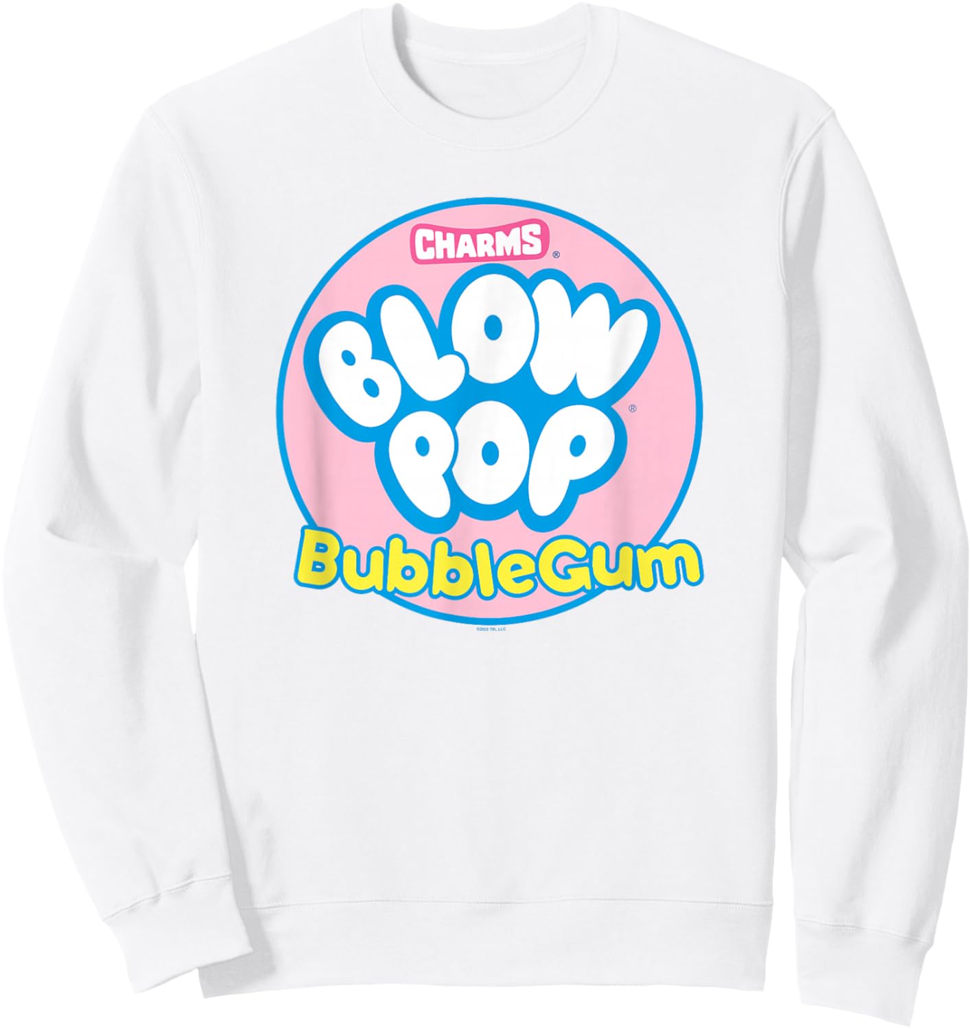 Charms Blow Pop Bubble Gum Circle Logo Sweatshirt - Sweatshirt | White
