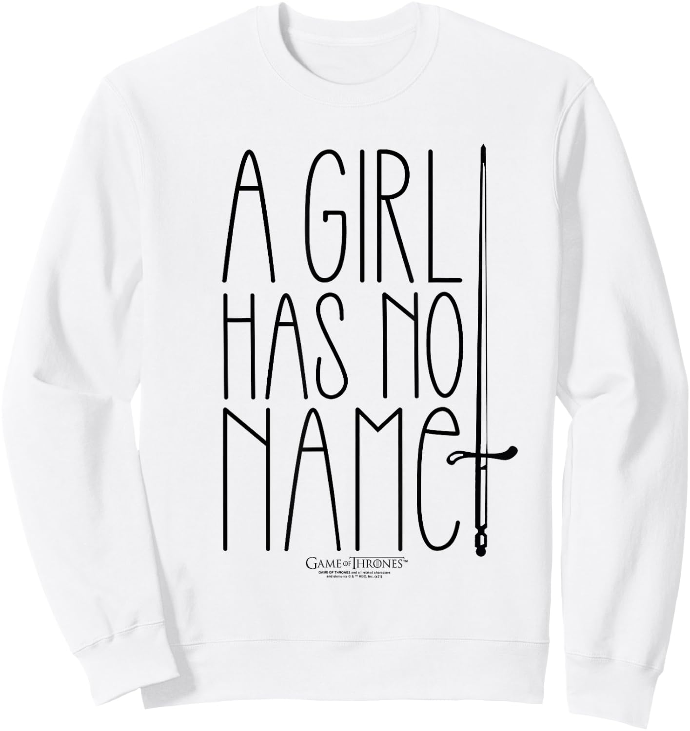 Game of Thrones A Girl Has No Name Sweatshirt - Sweatshirt | White