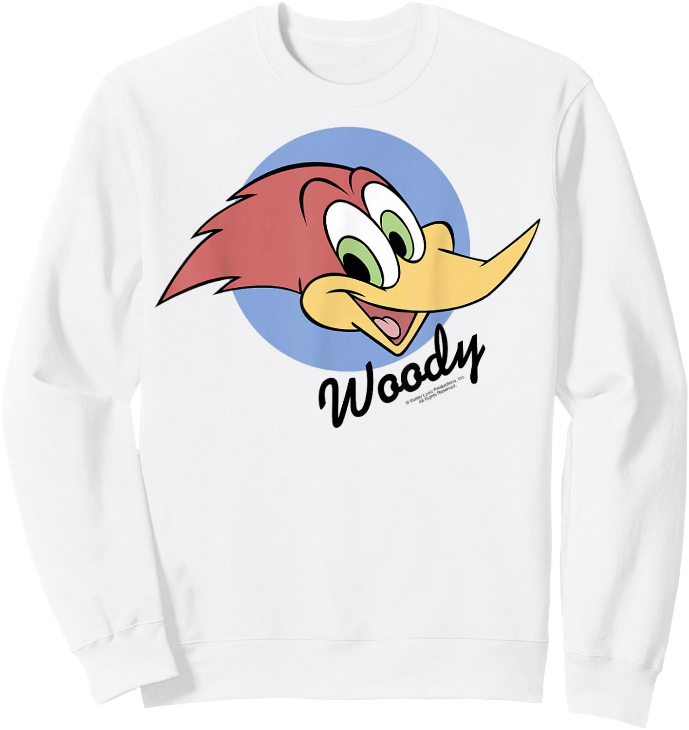Woody Woodpecker Bold Circle Face Portrait Sweatshirt - Sweatshirt | White