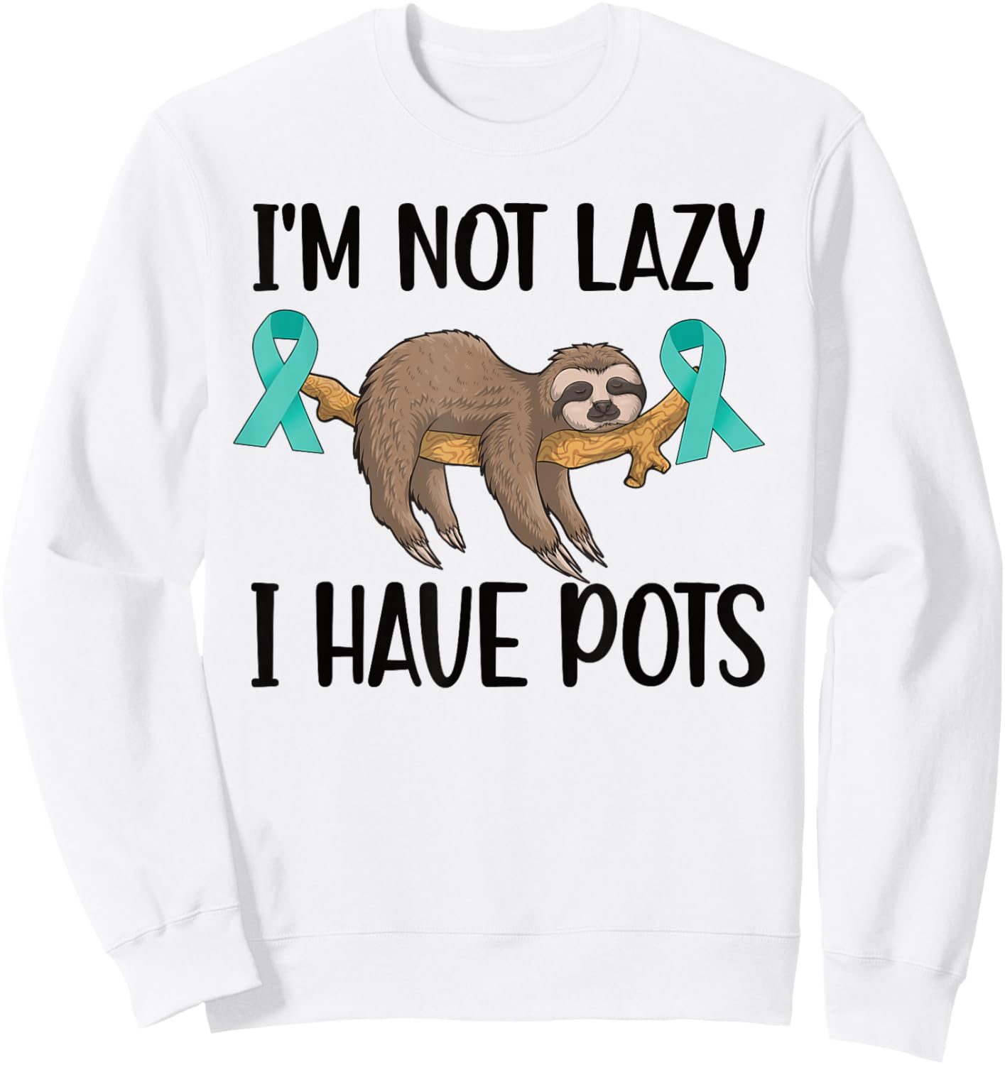 POTS Warrior Postural Orthostatic Tachycardia Syndrome Sweatshirt - Sweatshirt | White