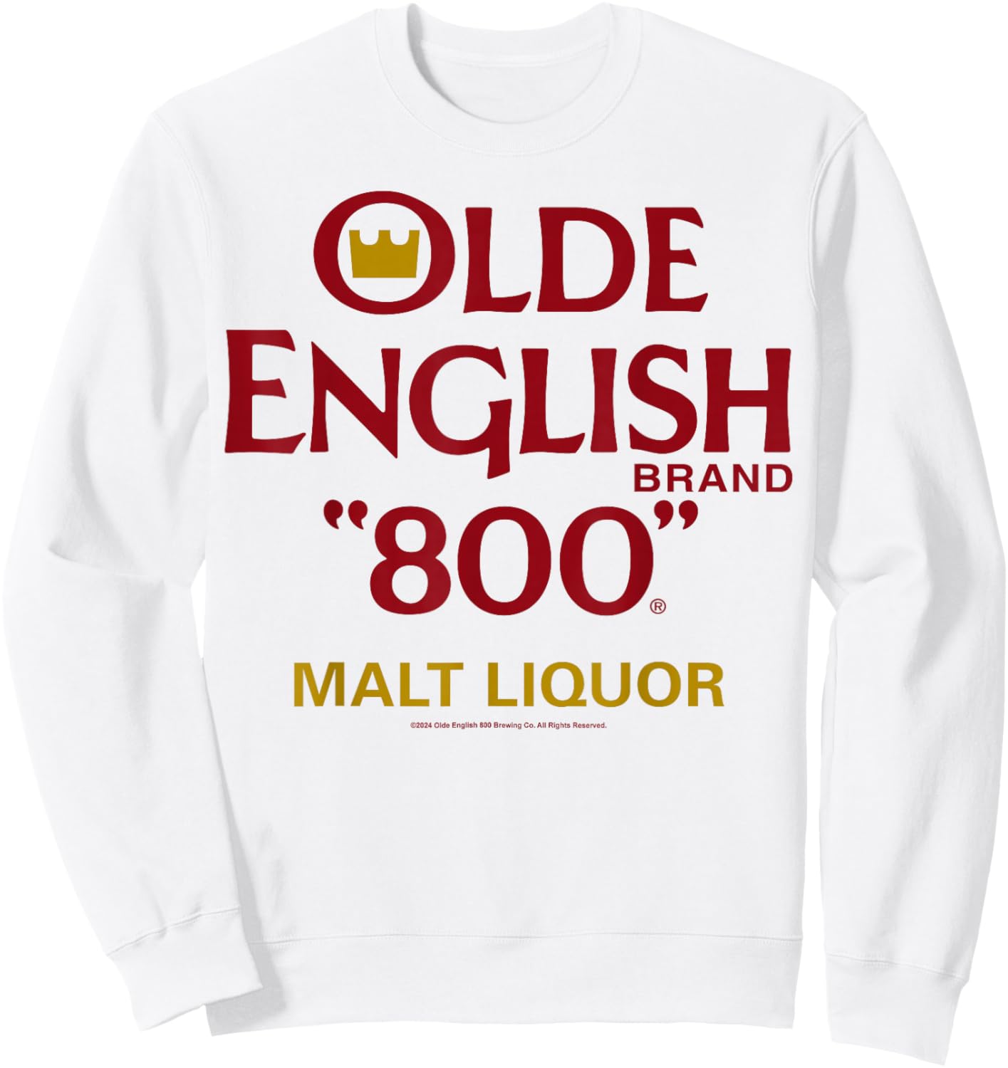 Old English 800 Malt Liquor Sweatshirt - Sweatshirt | White