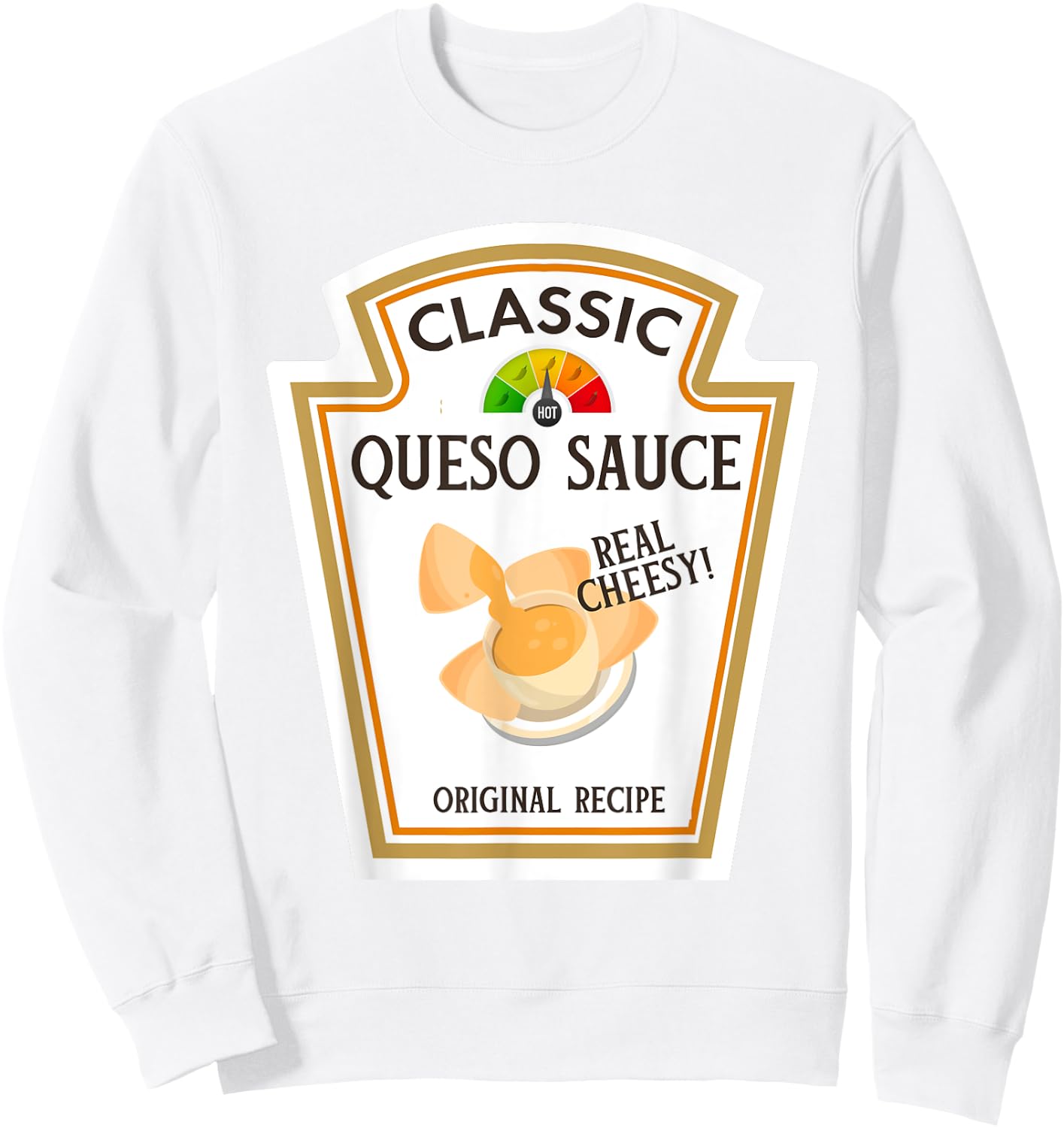 Queso Sauce DIY Halloween Costume Matching Group Cheese Sweatshirt - Sweatshirt | White