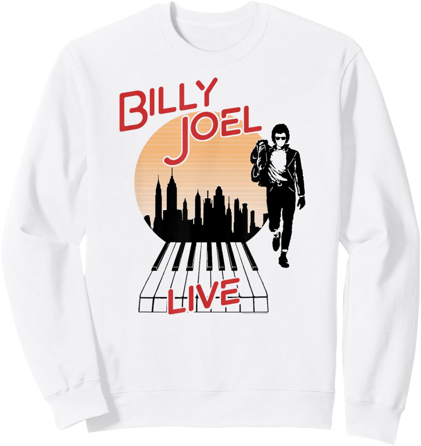 Billy Joel - Live in the City Sweatshirt - Sweatshirt | White