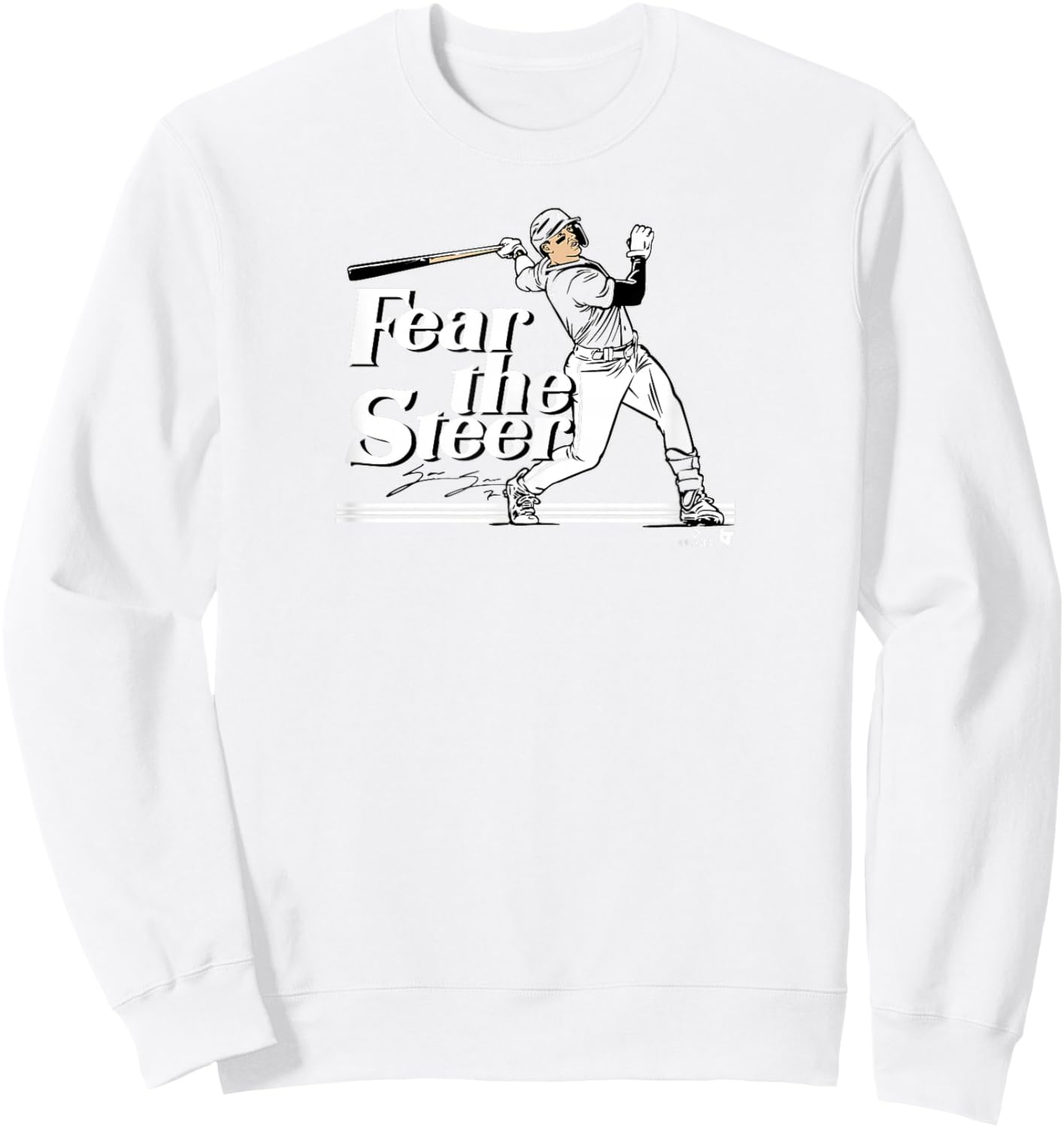 Spencer Steer - Fear the Steer - Cincinnati Baseball Sweatshirt - Sweatshirt | White