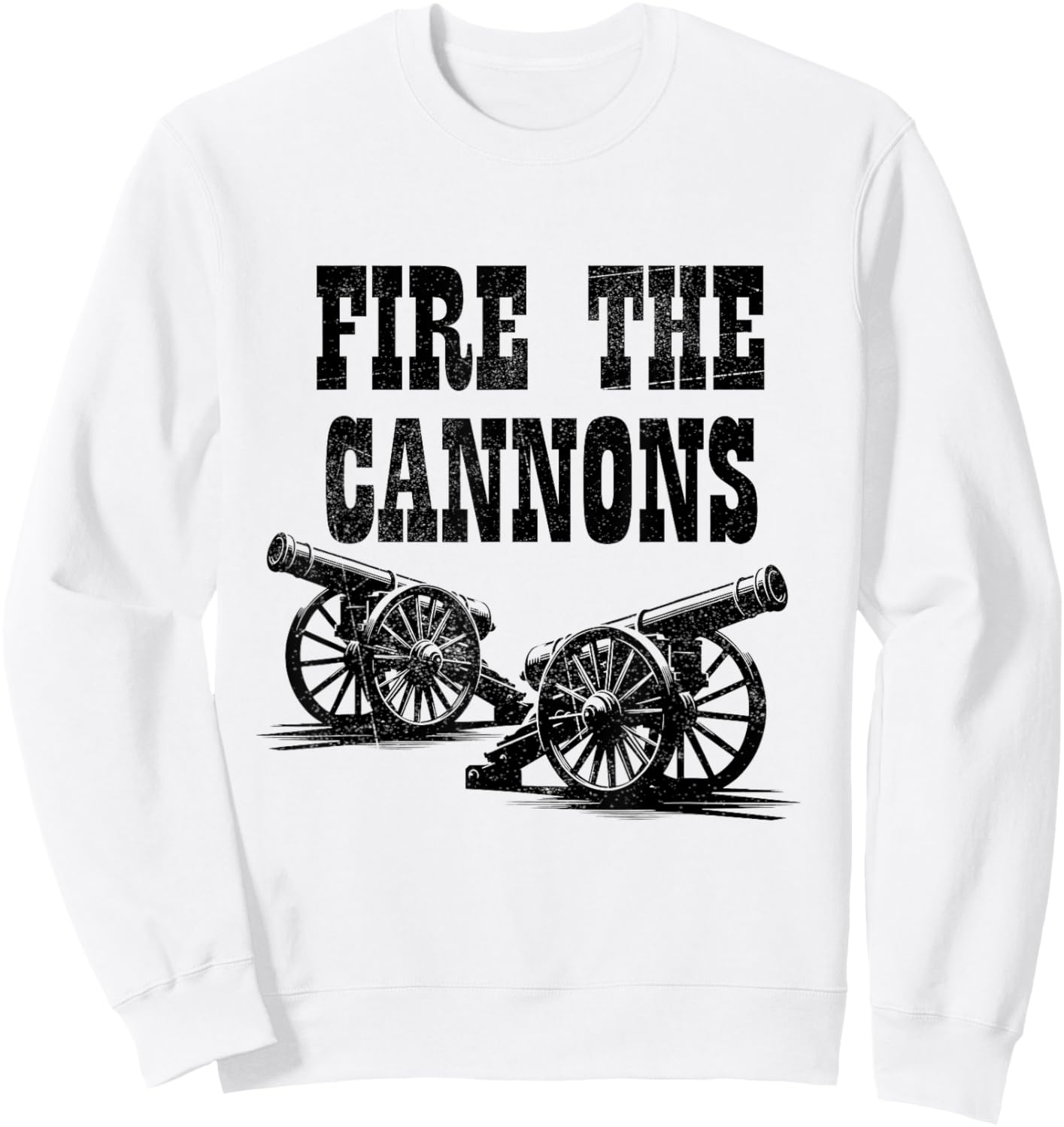 Fire The Cannons Cool Retro Vintage Double Cannon Classic Sweatshirt - Sweatshirt | White