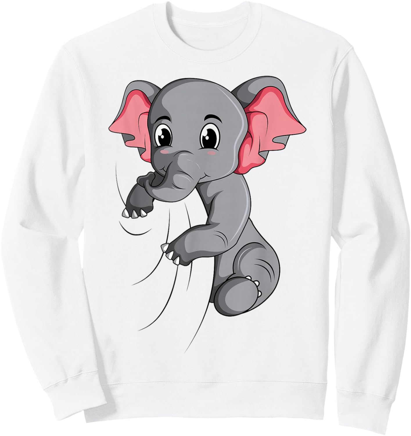 Elefant Kinder Mädchen Jungen Damen Sweatshirt - Sweatshirt | White
