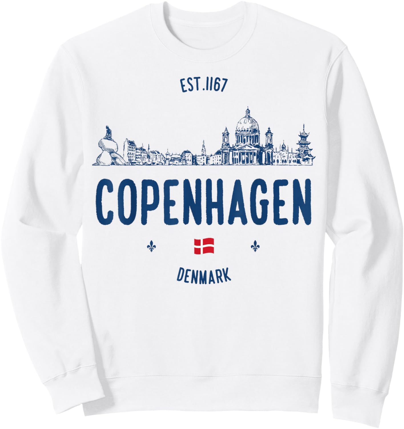 Copenhagen Denmark Travel Sweatshirt - Sweatshirt | White