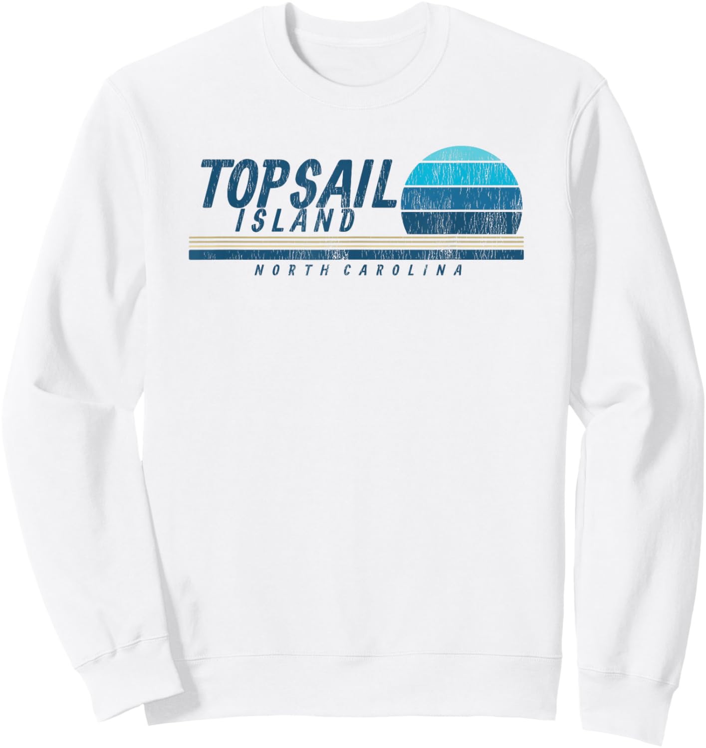 Topsail Island, NC Summertime Vacationing 80s Sweatshirt - Sweatshirt | White