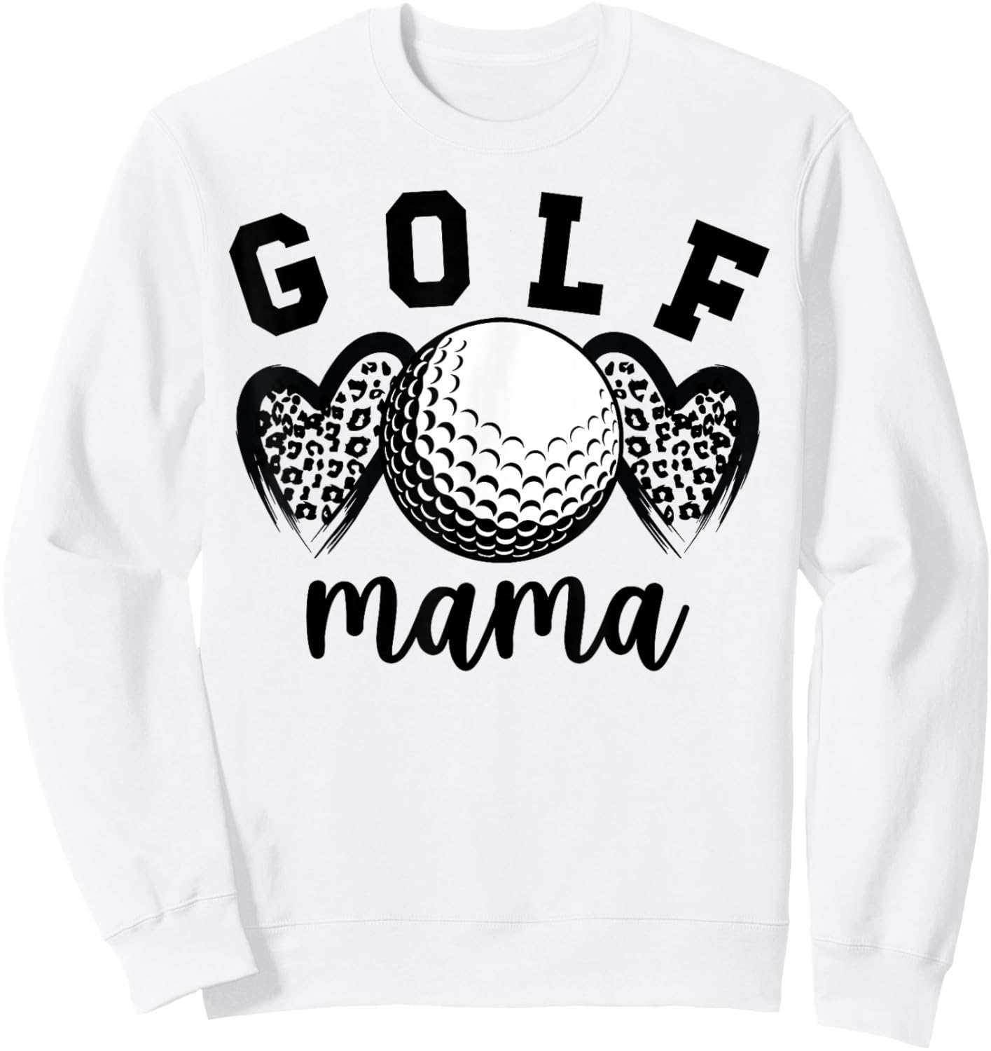 Golf Mama Hearts Golf Mom Of A Golf Player Mother Sweatshirt - Sweatshirt | White