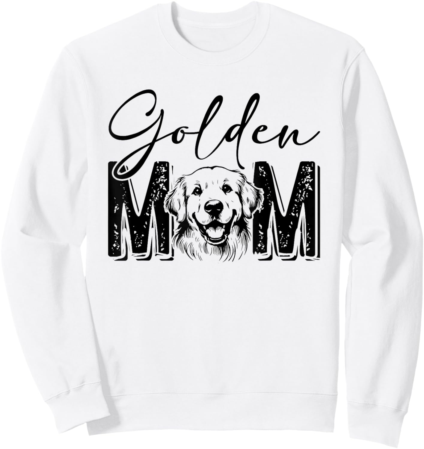 Golden Mom Golden Retriever Lover Dog Mama Funny Retro Sweatshirt - Sweatshirt | White