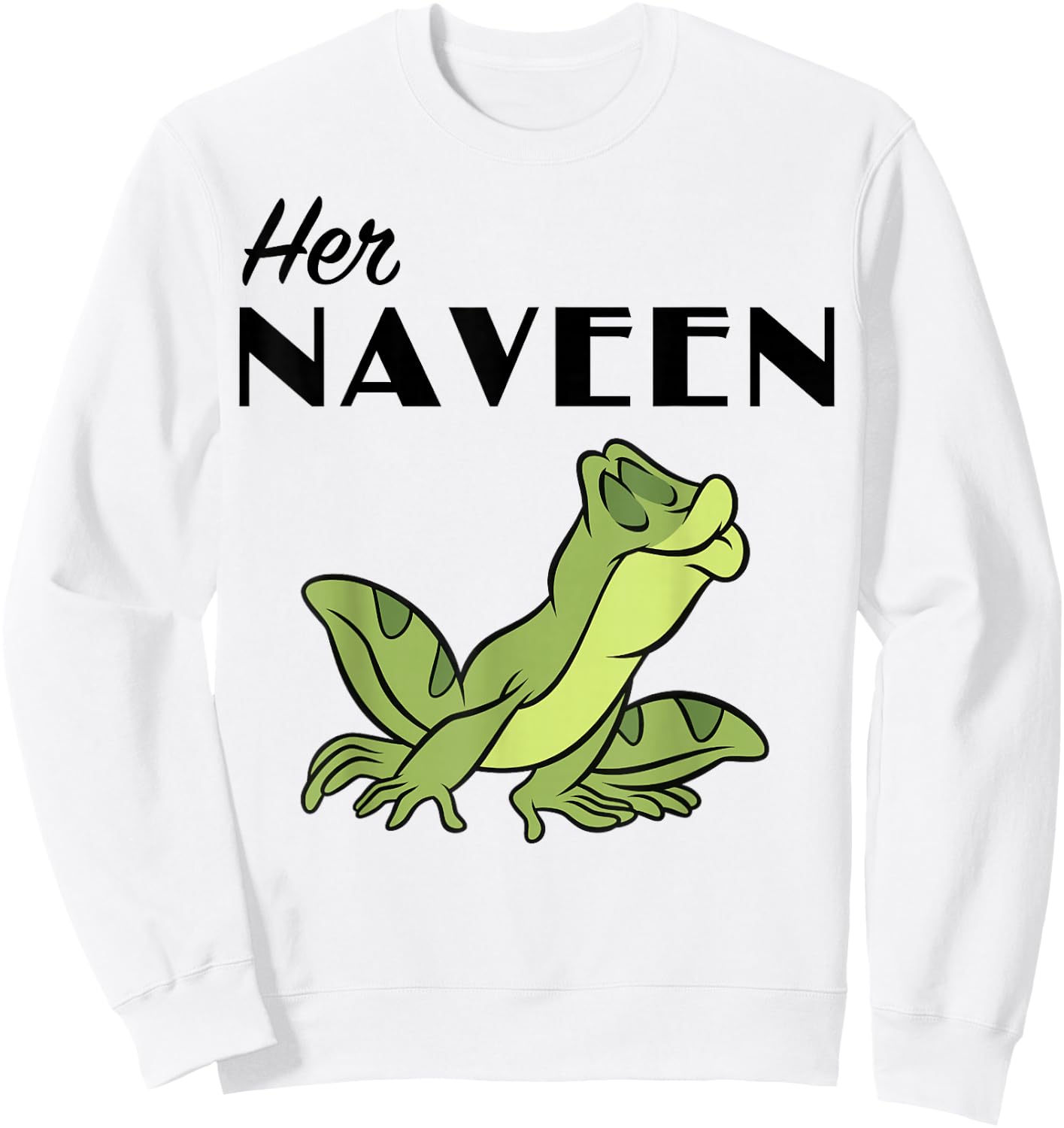 Disney Princess and The Frog Her Naveen Graphic Sweatshirt - Sweatshirt | White