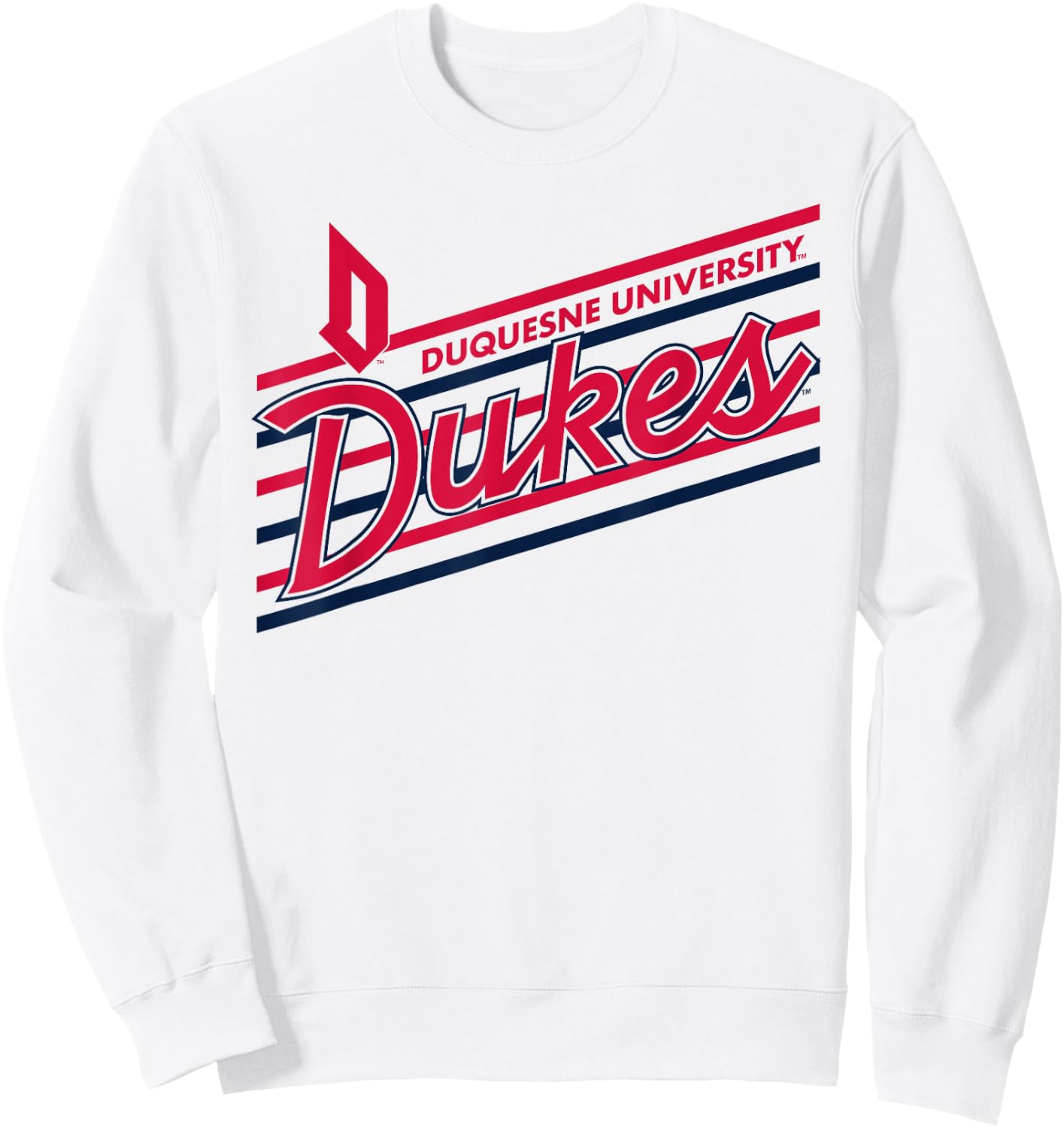 Duquesne Dukes Retro Performer White Officially Licensed Sweatshirt - Sweatshirt | White