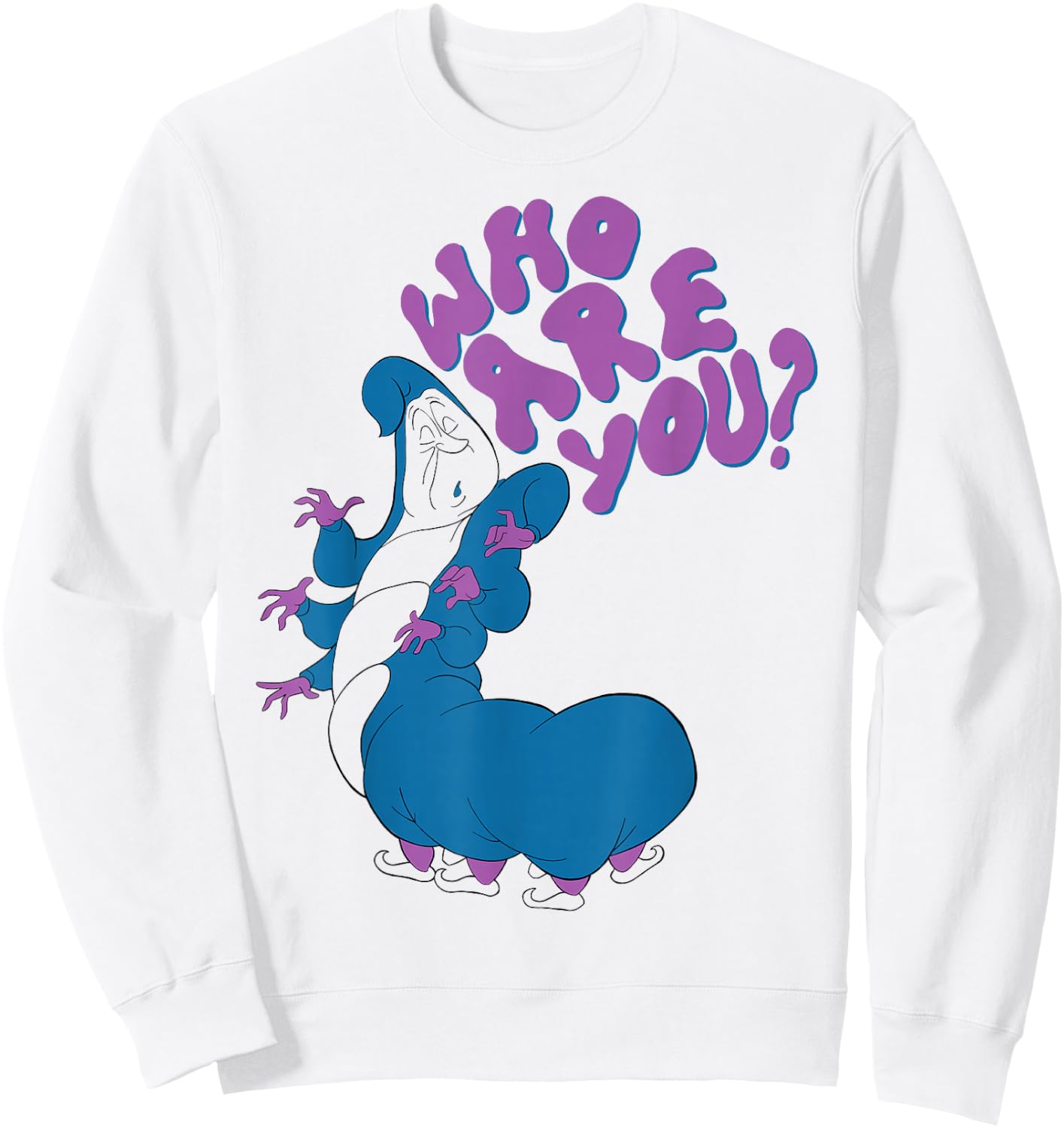 Disney Alice in Wonderland Caterpillar Who are You Small Sweatshirt - Sweatshirt | White