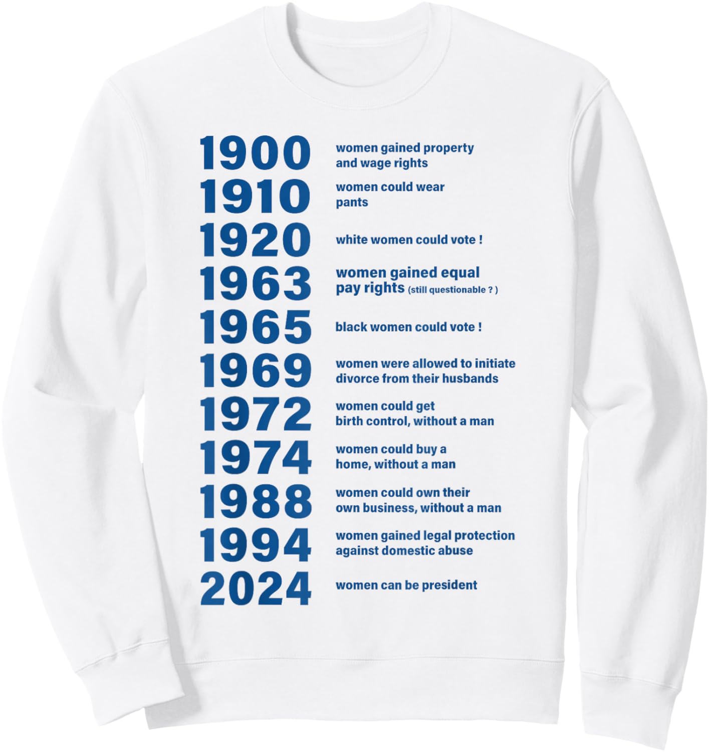 Kamala Harris 2024 Women Can Be President Kamala (2 Side) Sweatshirt - Sweatshirt | White