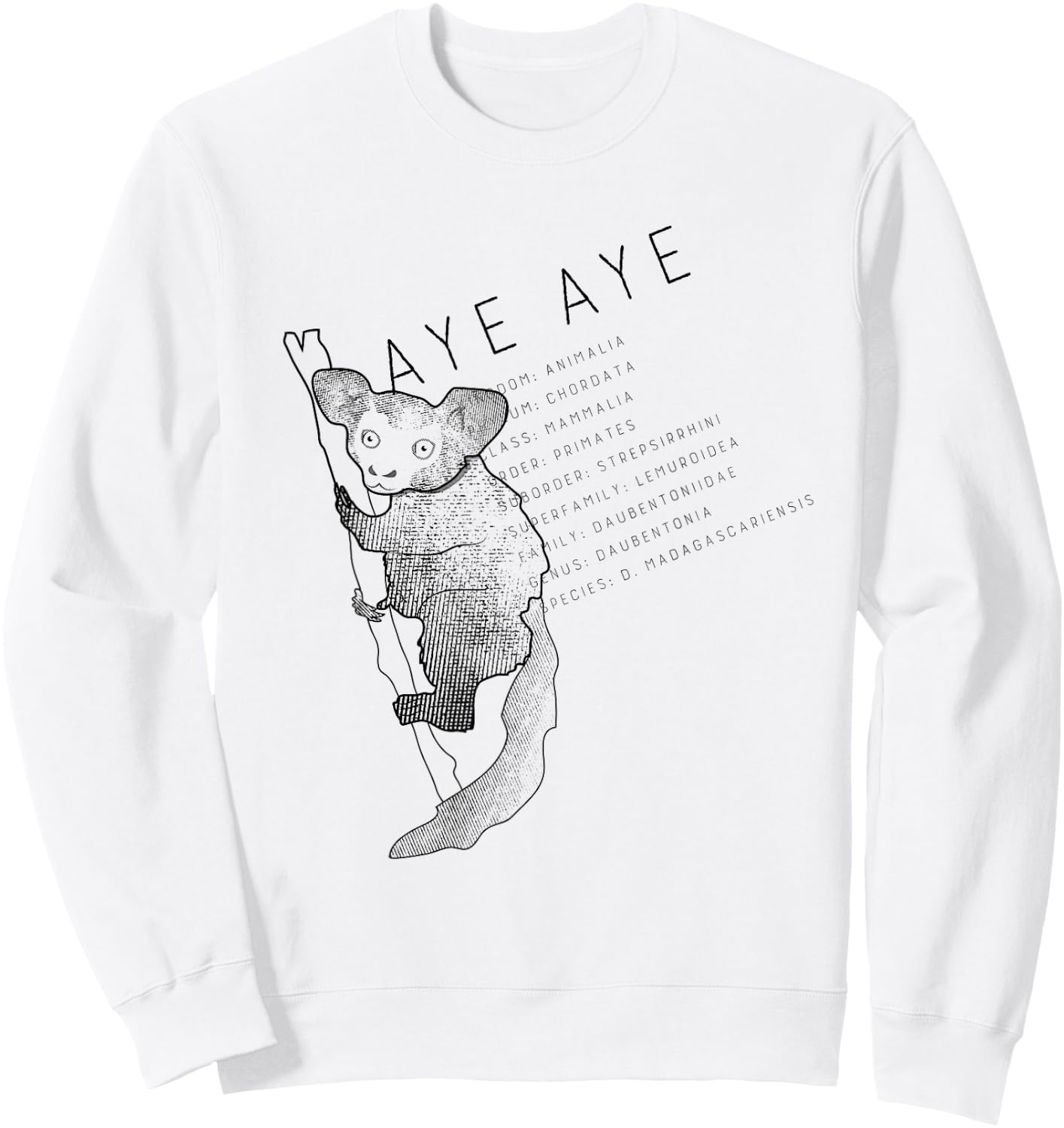 Aye Aye Lemur Sweatshirt - Sweatshirt | White