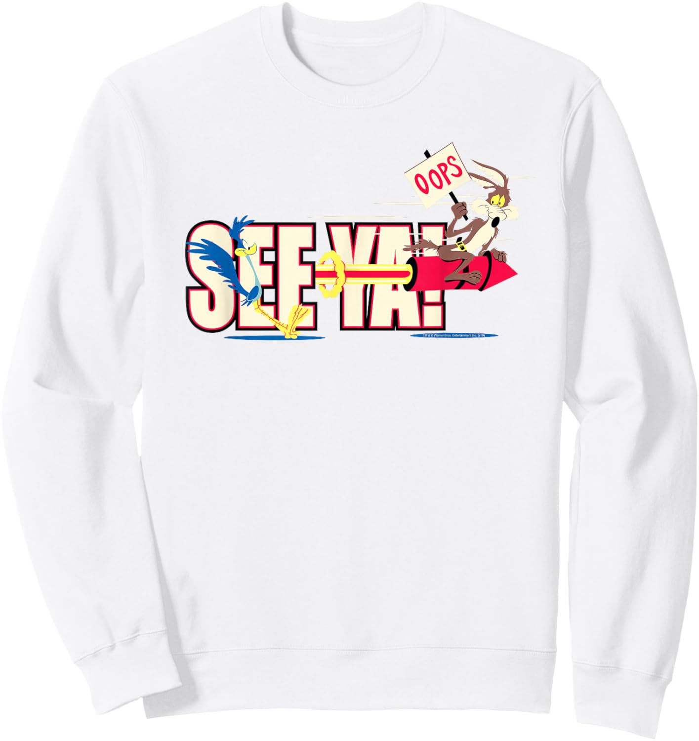 Looney Tunes Wile E. Coyote and Roadrunner See Ya Sweatshirt - Sweatshirt | White