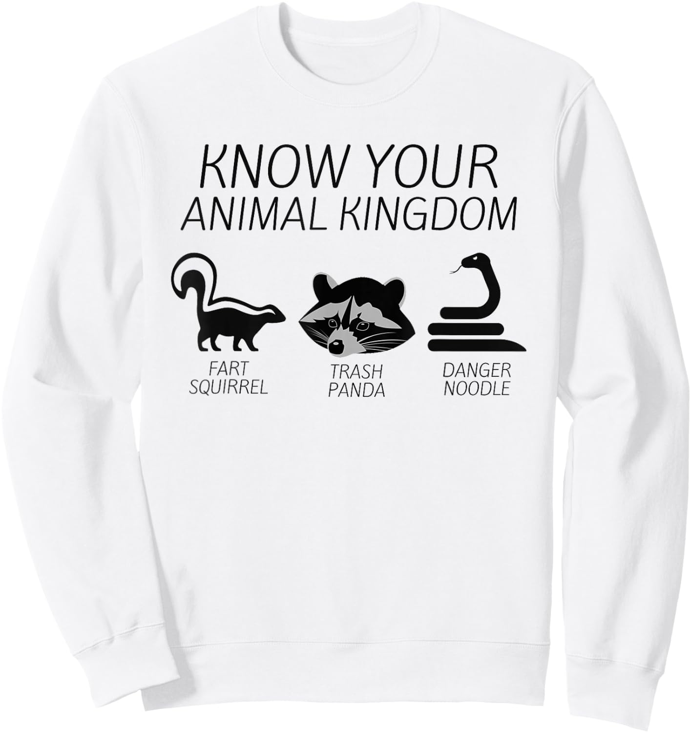 Trash Panda Fart Squirrel Danger Noodle Sweatshirt - Sweatshirt | White