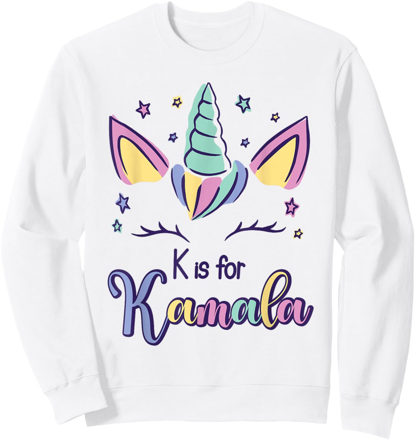 First Name Kamala Personalized K Is For Kamala Sweatshirt - Sweatshirt | White