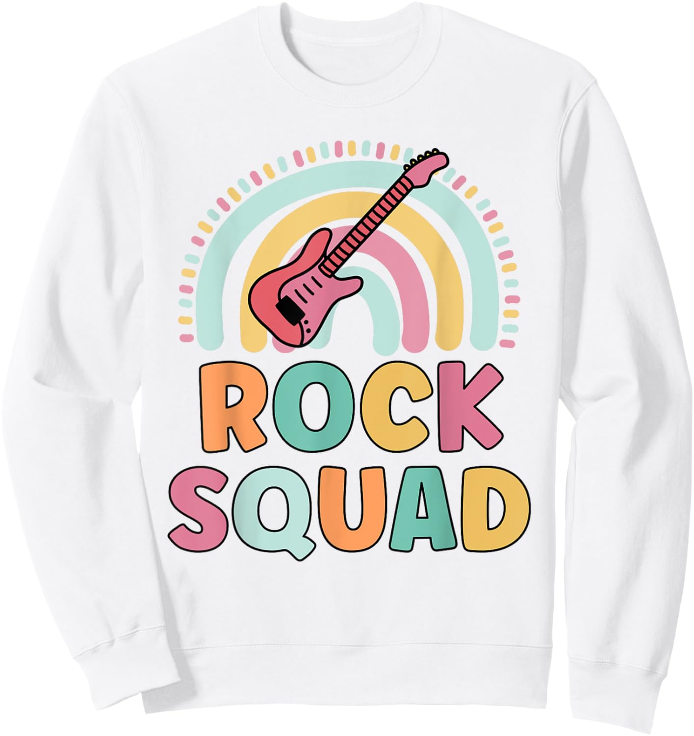 Rock Squad Funny Matching For Girls Band Rock Sweatshirt - Sweatshirt | White