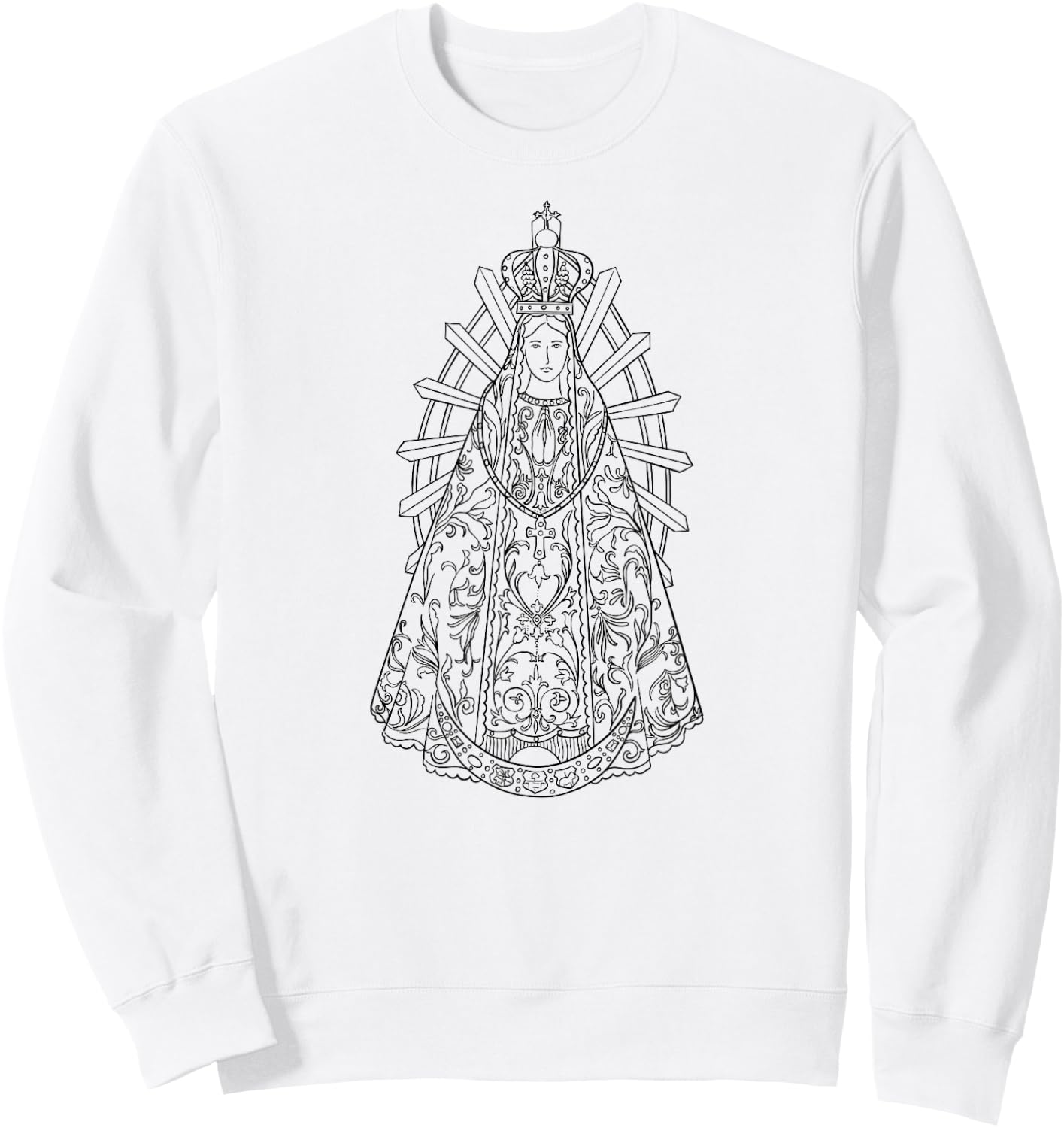 Lady of Lujan - Lady of Lujan - Virgen de Lujan Sweatshirt - Sweatshirt | White