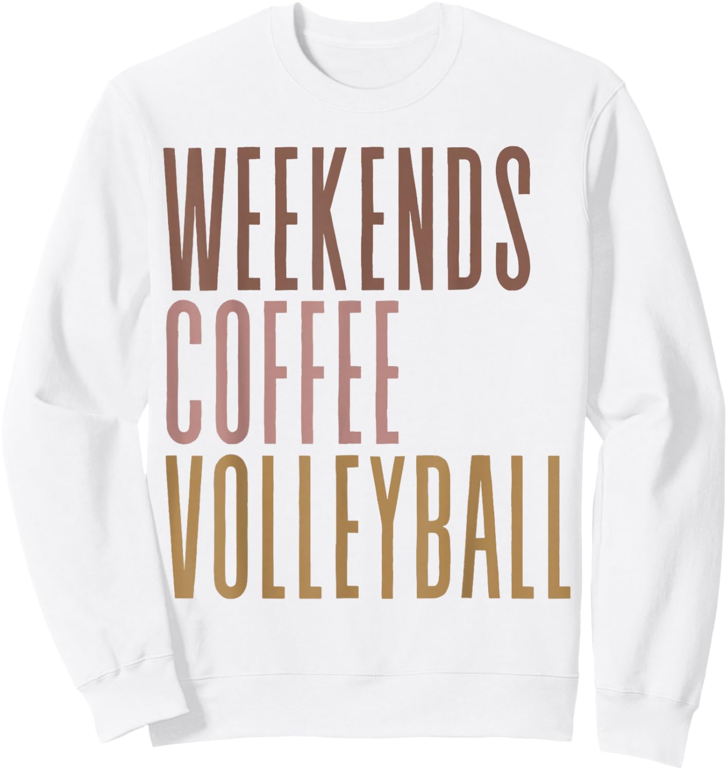 Weekend Coffee Volleyball Sweatshirt - Sweatshirt | White