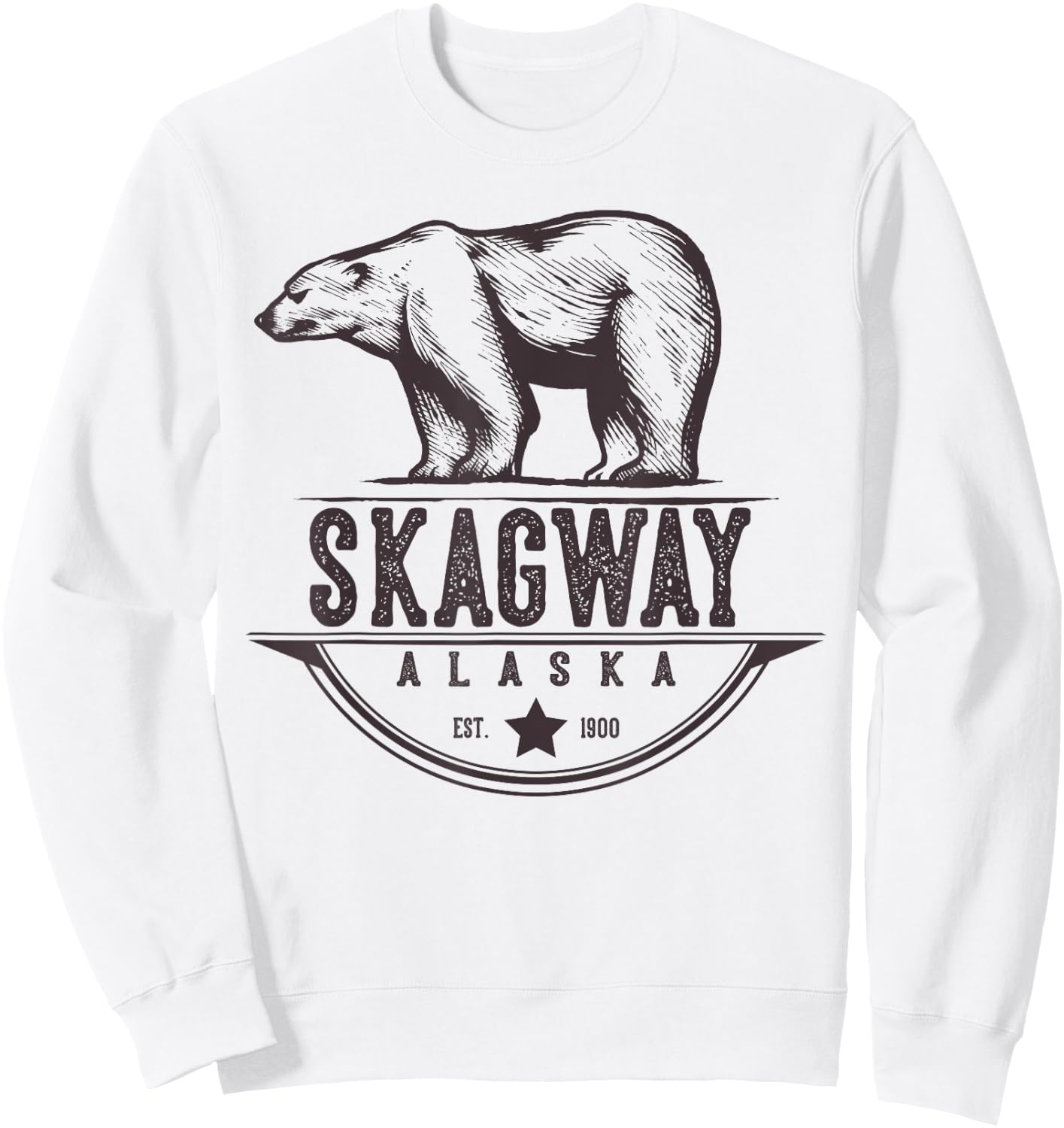 Skagway Alaska Bear Vacation And Cruise Gift Sweatshirt - Sweatshirt | White
