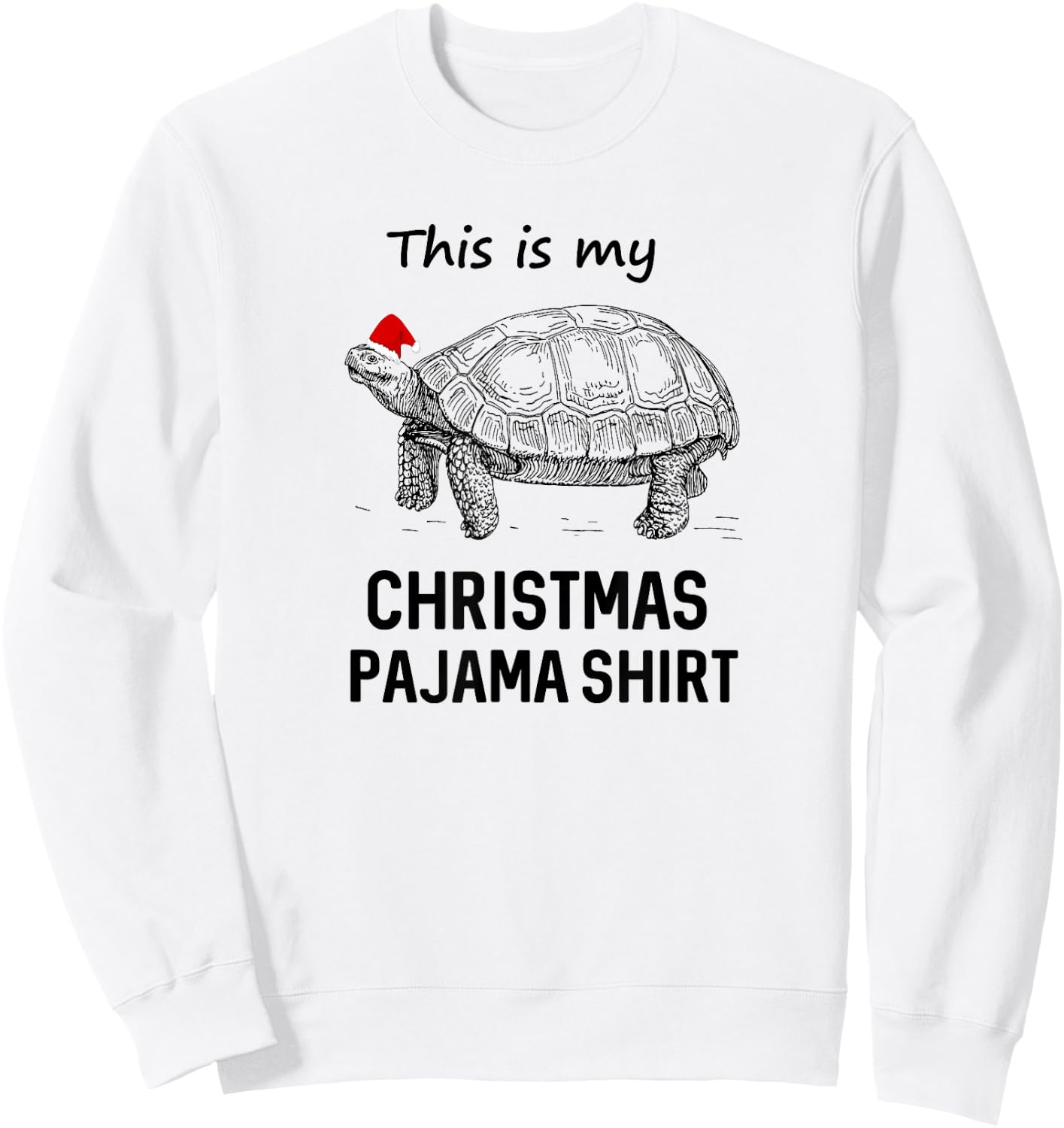 Russian Tortoise Christmas Pajama shirt Family Matching Sweatshirt - Sweatshirt | White