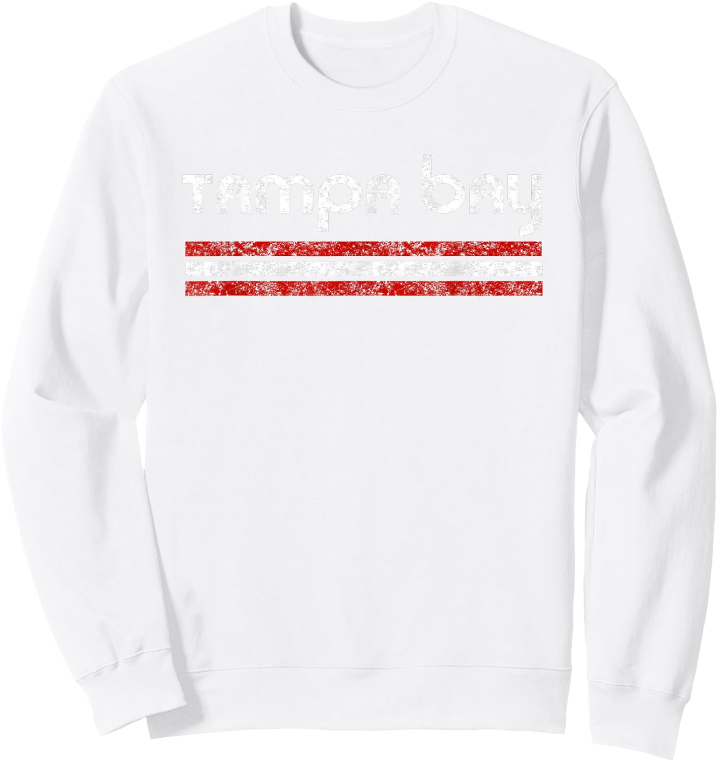 Tampa Bay Florida Retro Vintage Weathered Throwback Sweatshirt - Sweatshirt | White