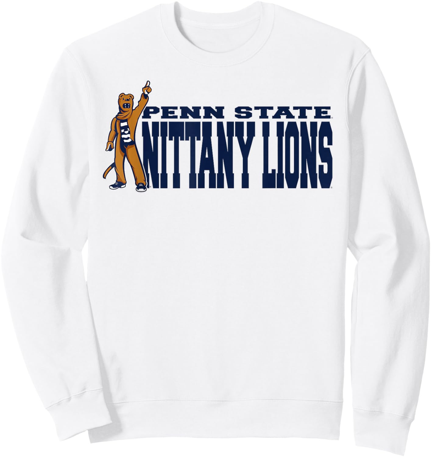 Penn State Nittany Lions Mascot Custom Logo Sweatshirt - Sweatshirt | White