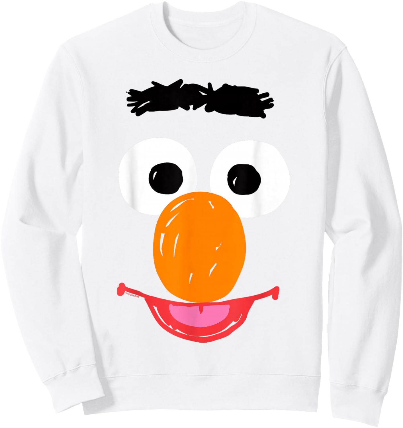 Sesame Street Bert Crayon Sketch Halloween Costume Sweatshirt - Sweatshirt | White