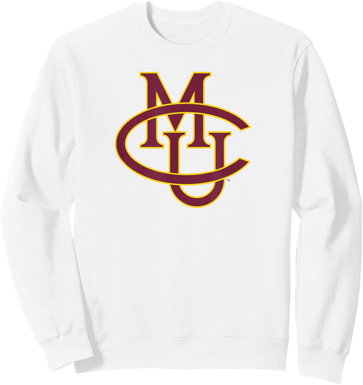 Colorado Mesa University Mavericks Interlocking CMU Sweatshirt - Sweatshirt | White
