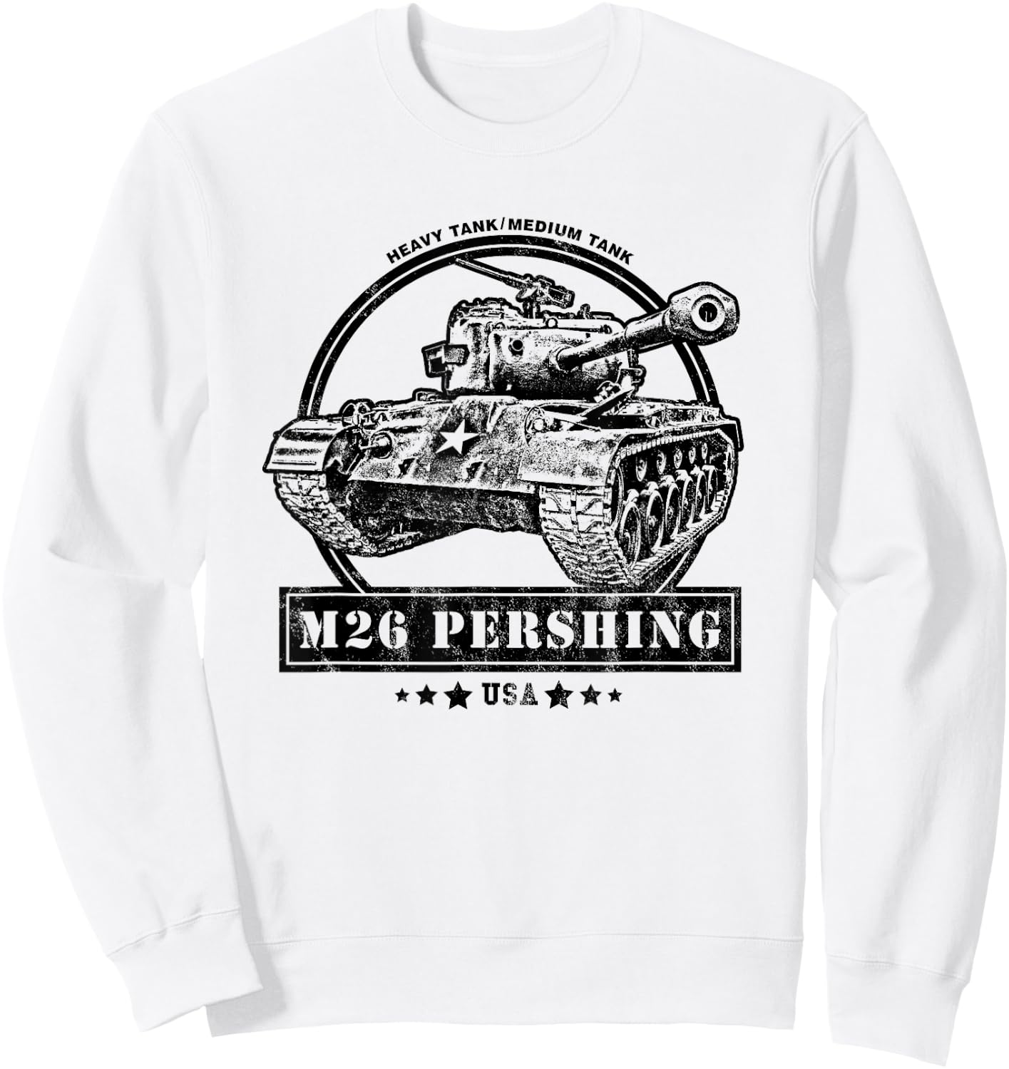 M26 Pershing WW2 Tank Sweatshirt - Sweatshirt | White