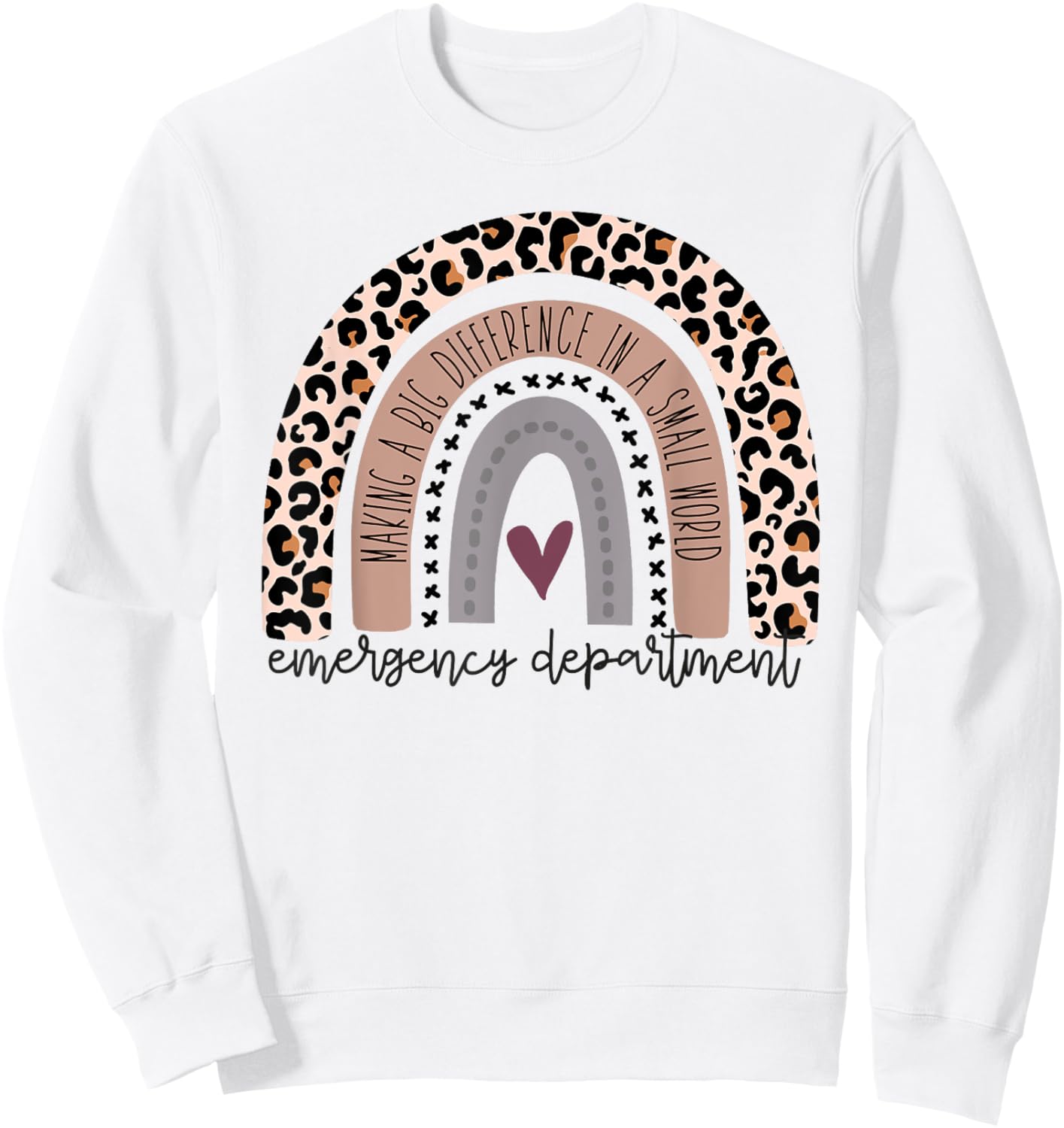 Emergency Department Emergency Room Healthcare rainbow Sweatshirt - Sweatshirt | White