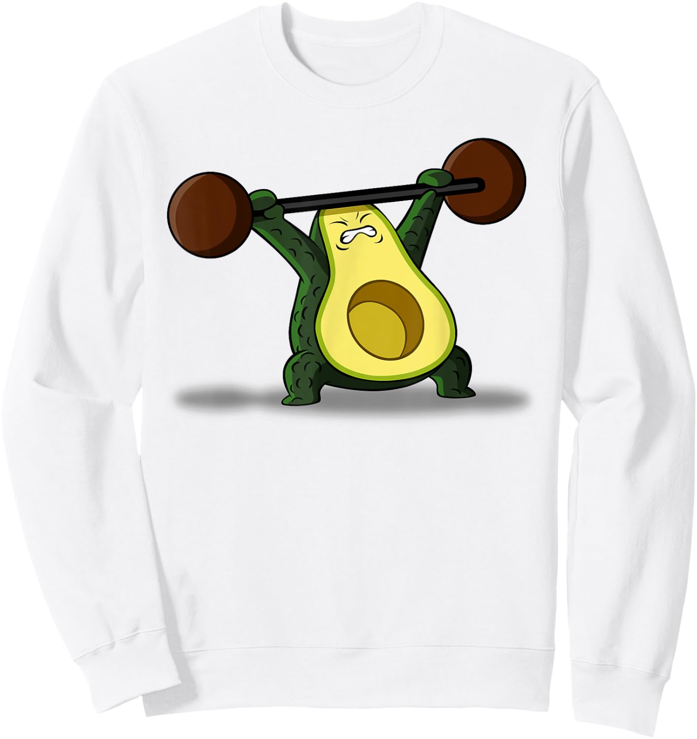 Avocado lifting weights Sweatshirt - Sweatshirt | White