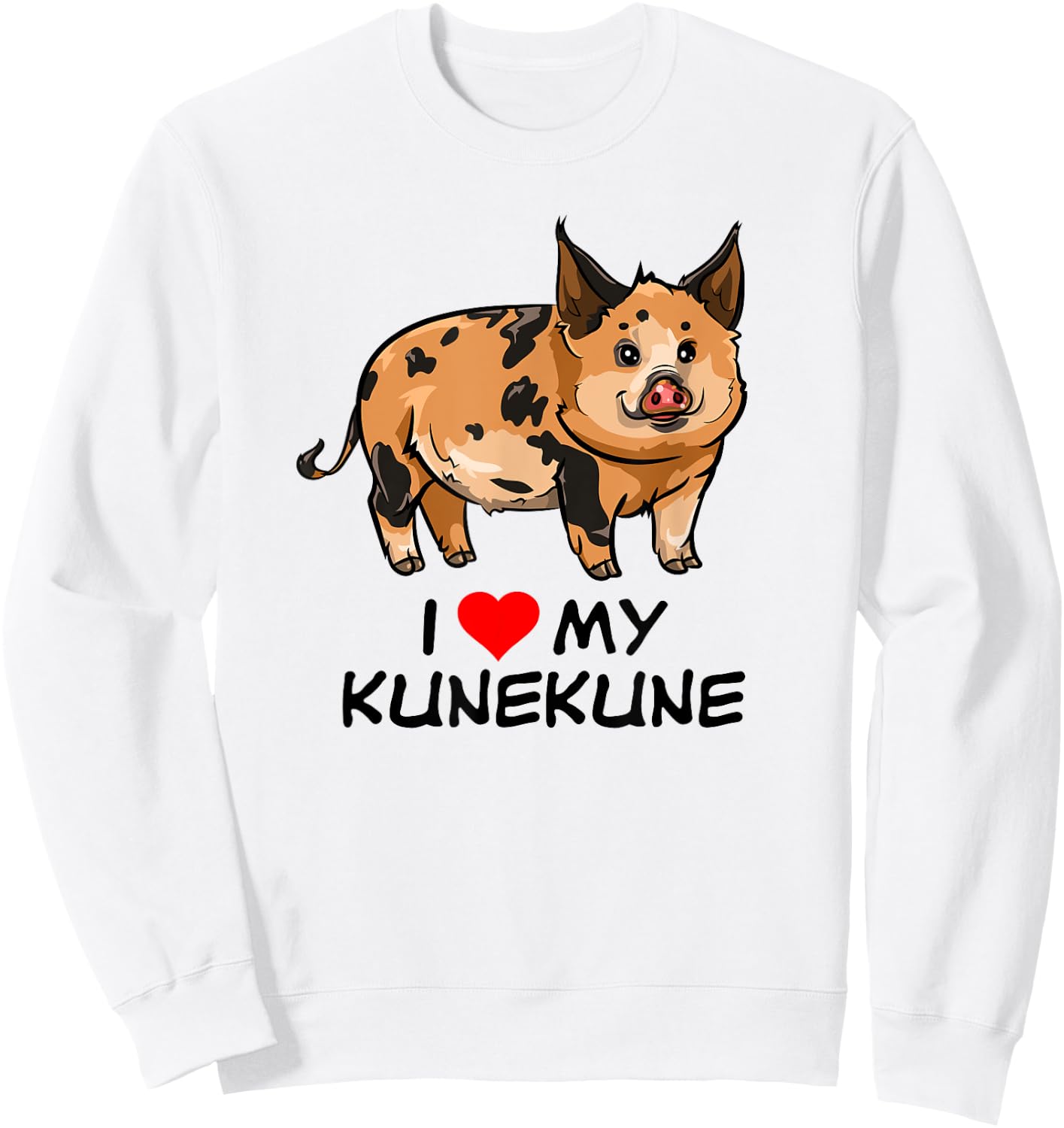I Love My Kunekune Pig Sweatshirt - Sweatshirt | White