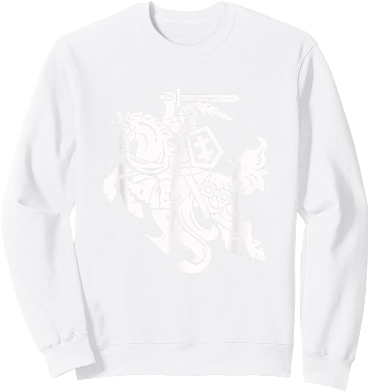 Lithuania Vytis National Flag Attribute Coat of Arms Lietuva Sweatshirt - Sweatshirt | White