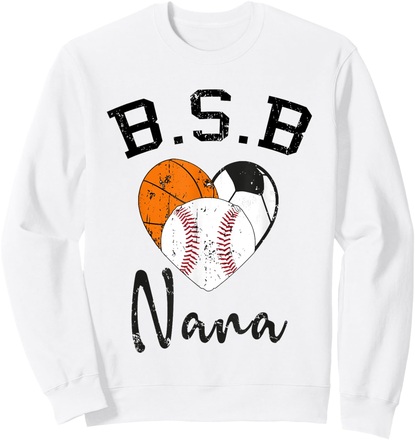 Basketball Soccer Baseball Nana Sweatshirt - Sweatshirt | White