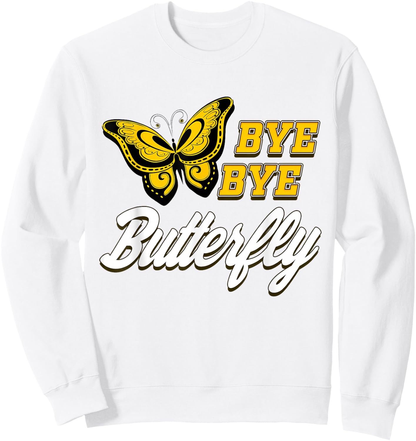 Butterfly Bye Bye Sweatshirt - Sweatshirt | White
