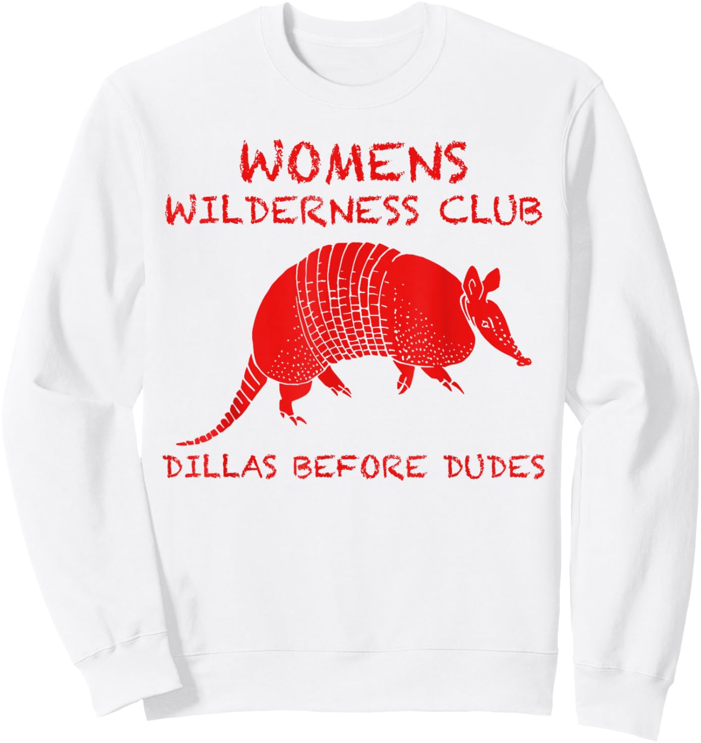 Women's Wilderness Club Retro Ringer Funny Graphic Sweatshirt - Sweatshirt | White