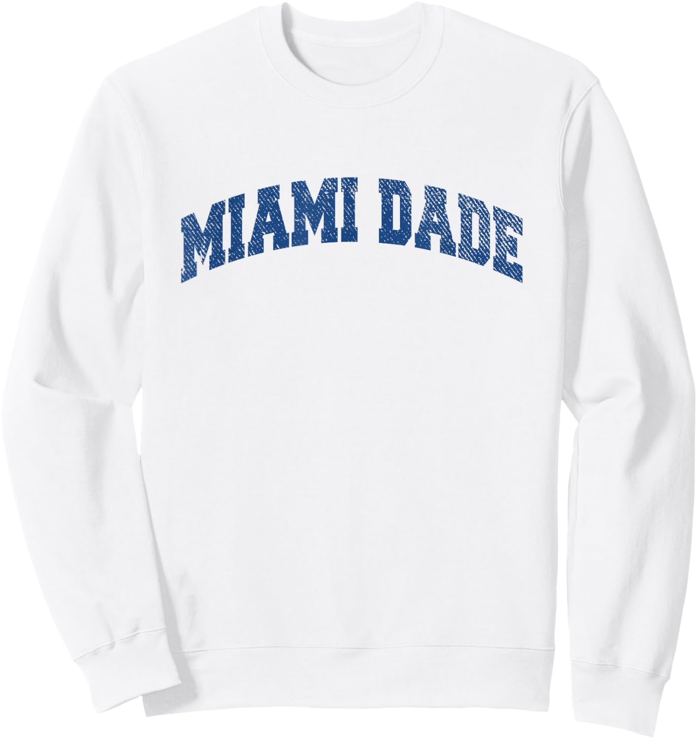 Miami Dade Sports Classic Varsity College Style Sweatshirt - Sweatshirt | White