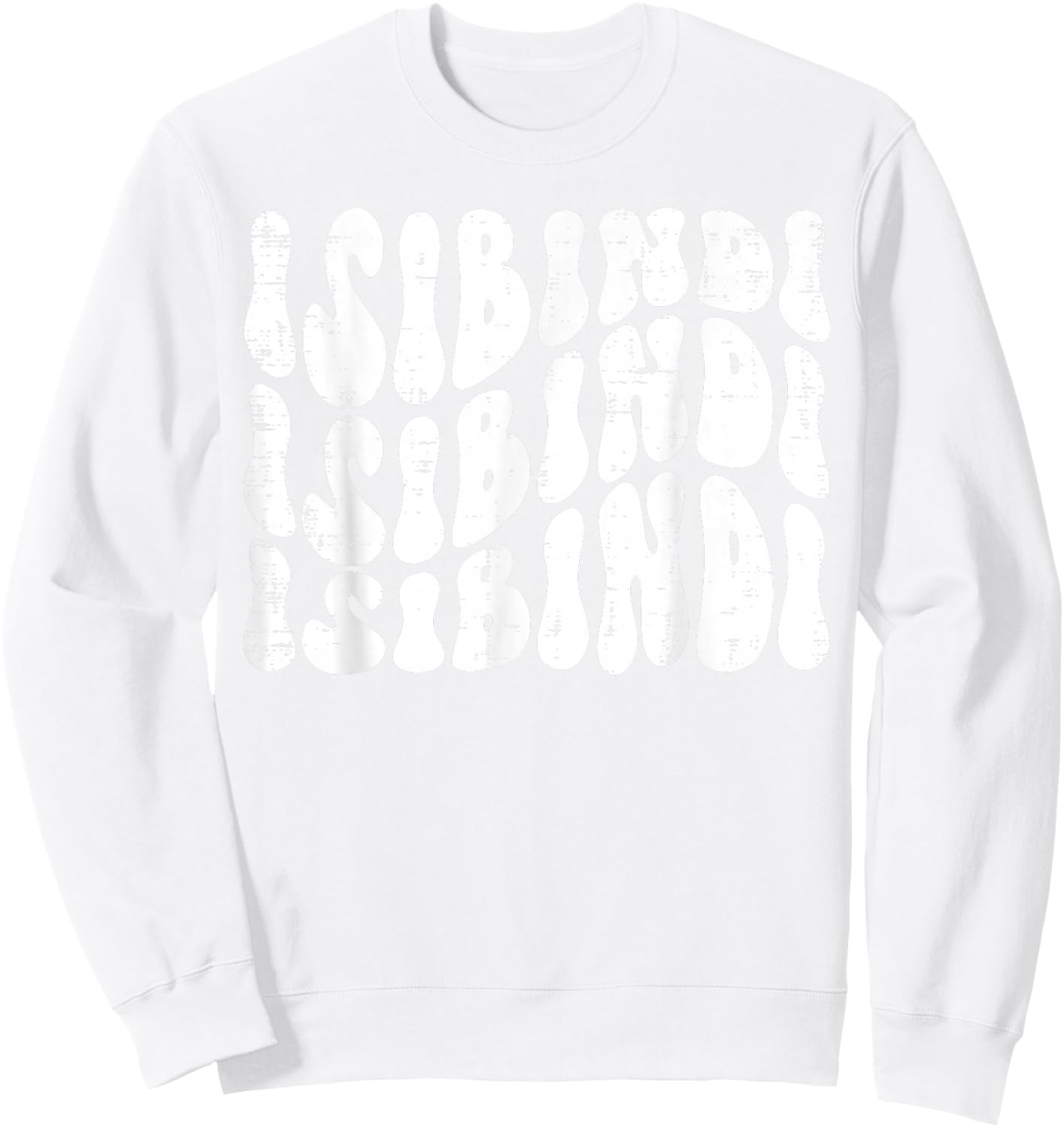 Isibindi - Groovy Wavy Style School Spirit Wear Sweatshirt - Sweatshirt | White