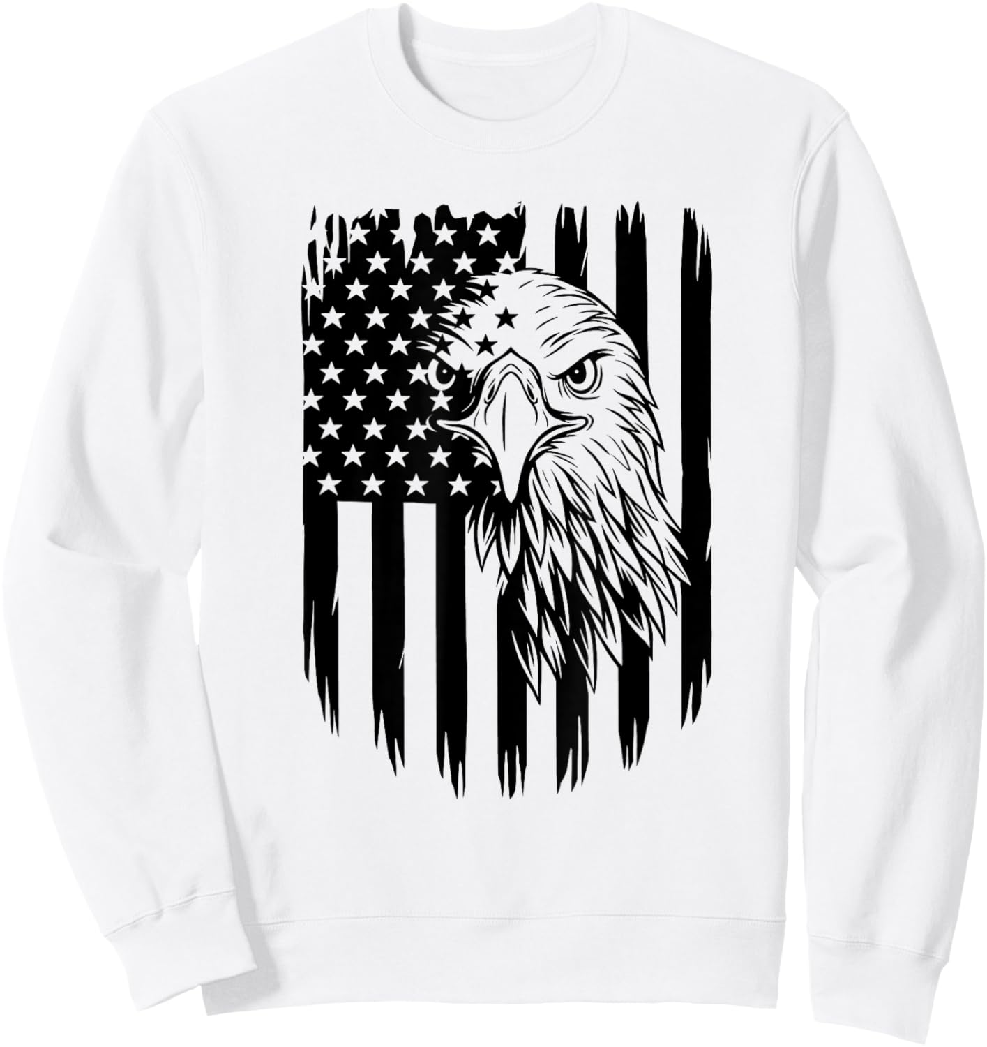 Bald Eagle 4th of July Christmas Gifts American USA Flag Kids Men Sweatshirt - Sweatshirt | White