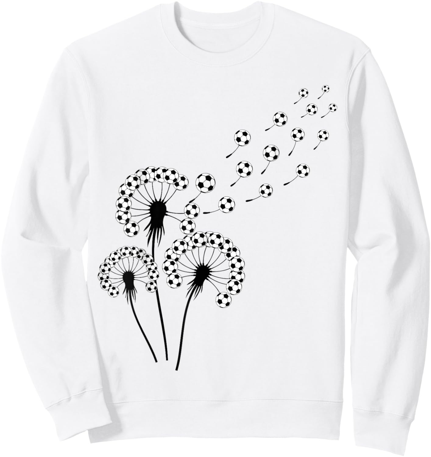 Dandelion Soccer Ball Shirt for Soccer Player Soccer Sweatshirt - Sweatshirt | White